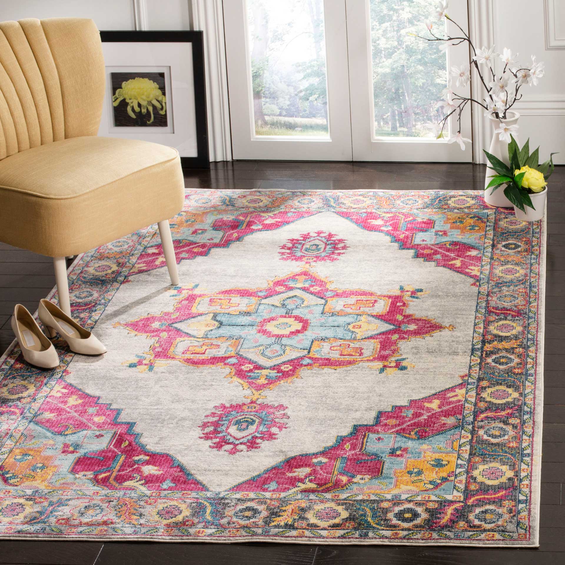 Merlot Cream/Red Area Rug - Image 7