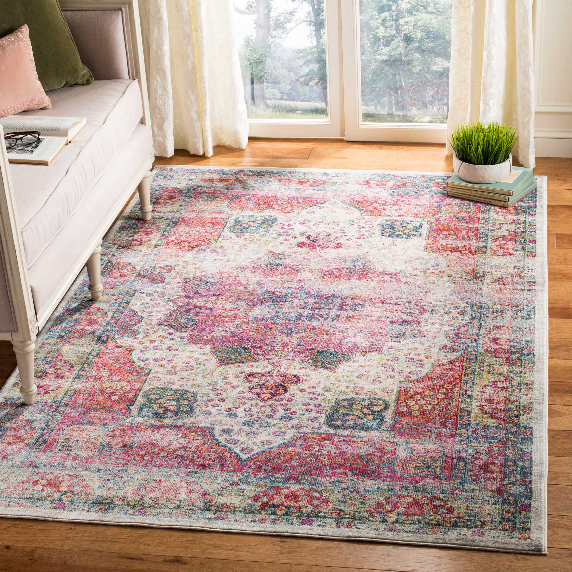 Merlot Cream/Ruby Area Rug - Image 7