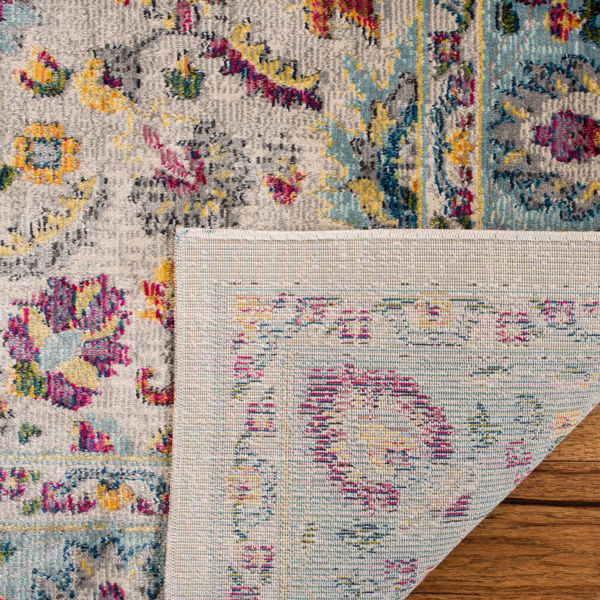Merlot Cream/Teal Area Rug - Image 6