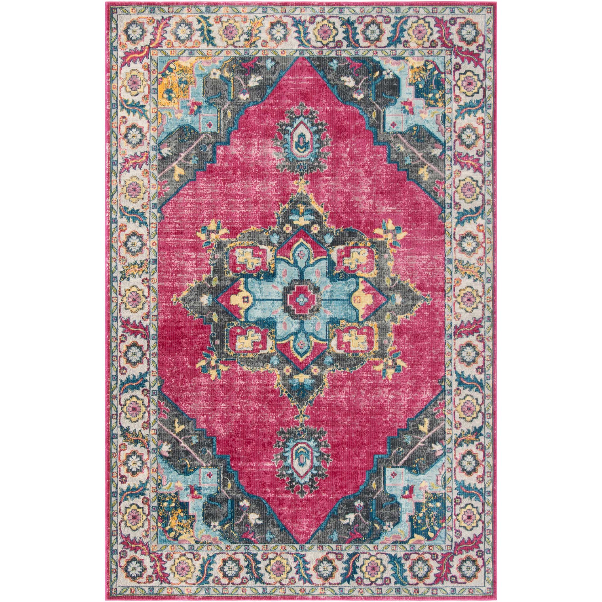 Merlot Fuchsia/Multi Area Rug - Image 3