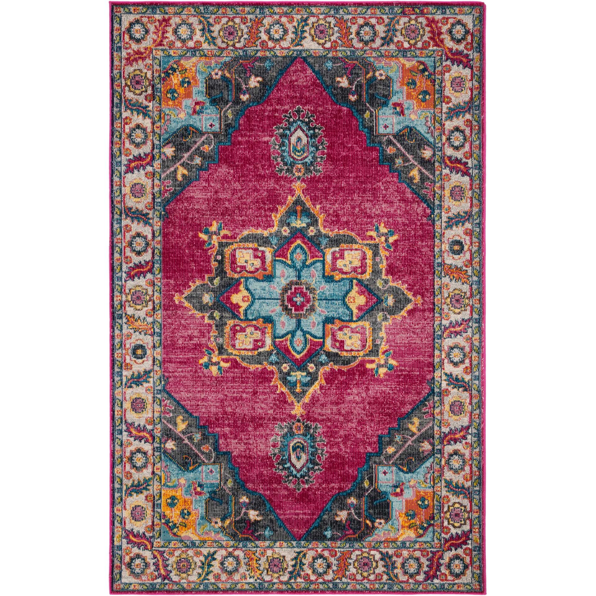 Merlot Fuchsia/Multi Area Rug - Image 4