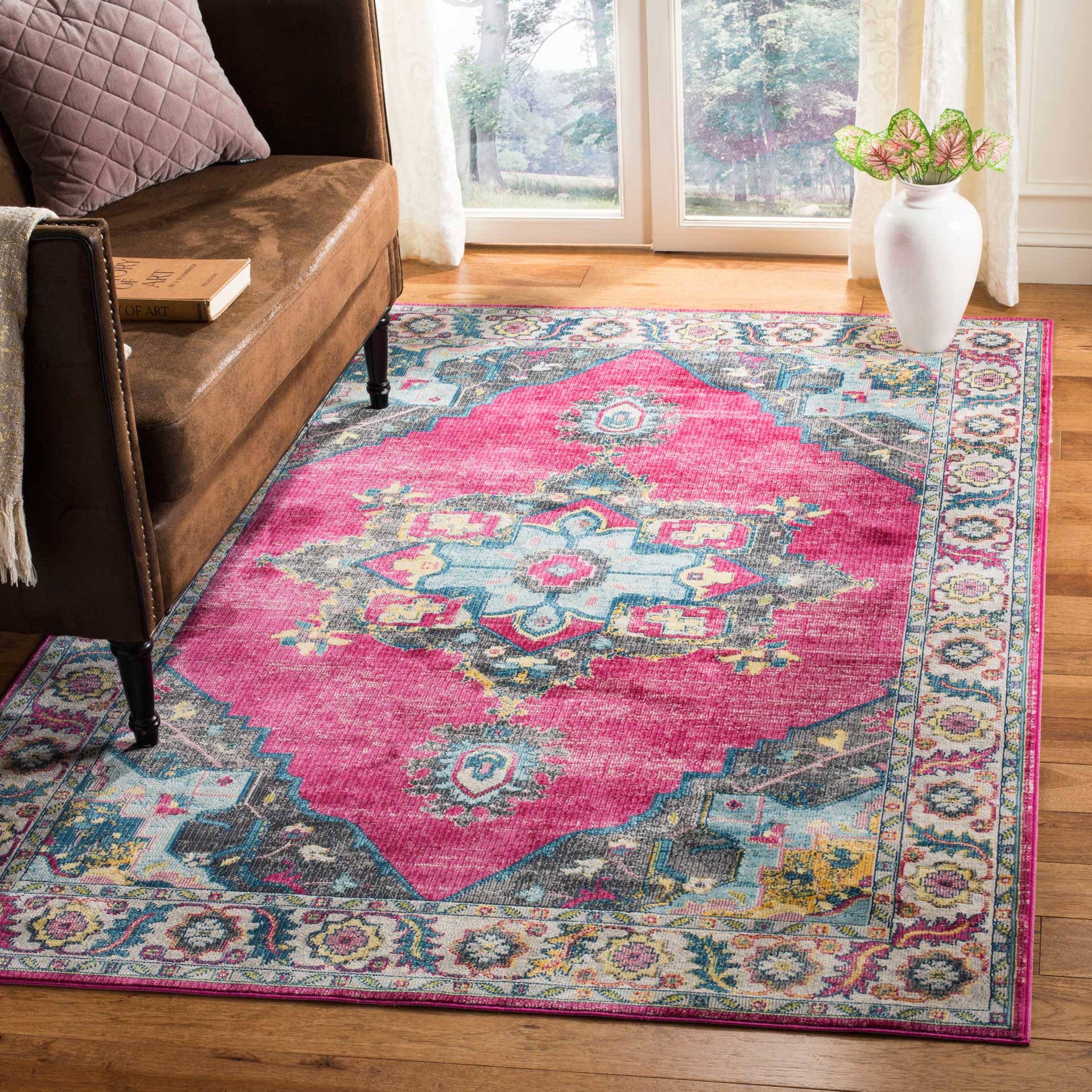 Merlot Fuchsia/Multi Area Rug - Image 7