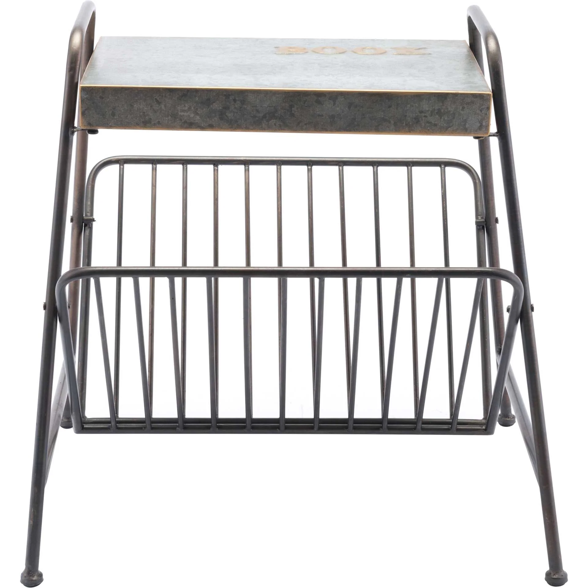 Metal Magazine Rack Antique - Image 3