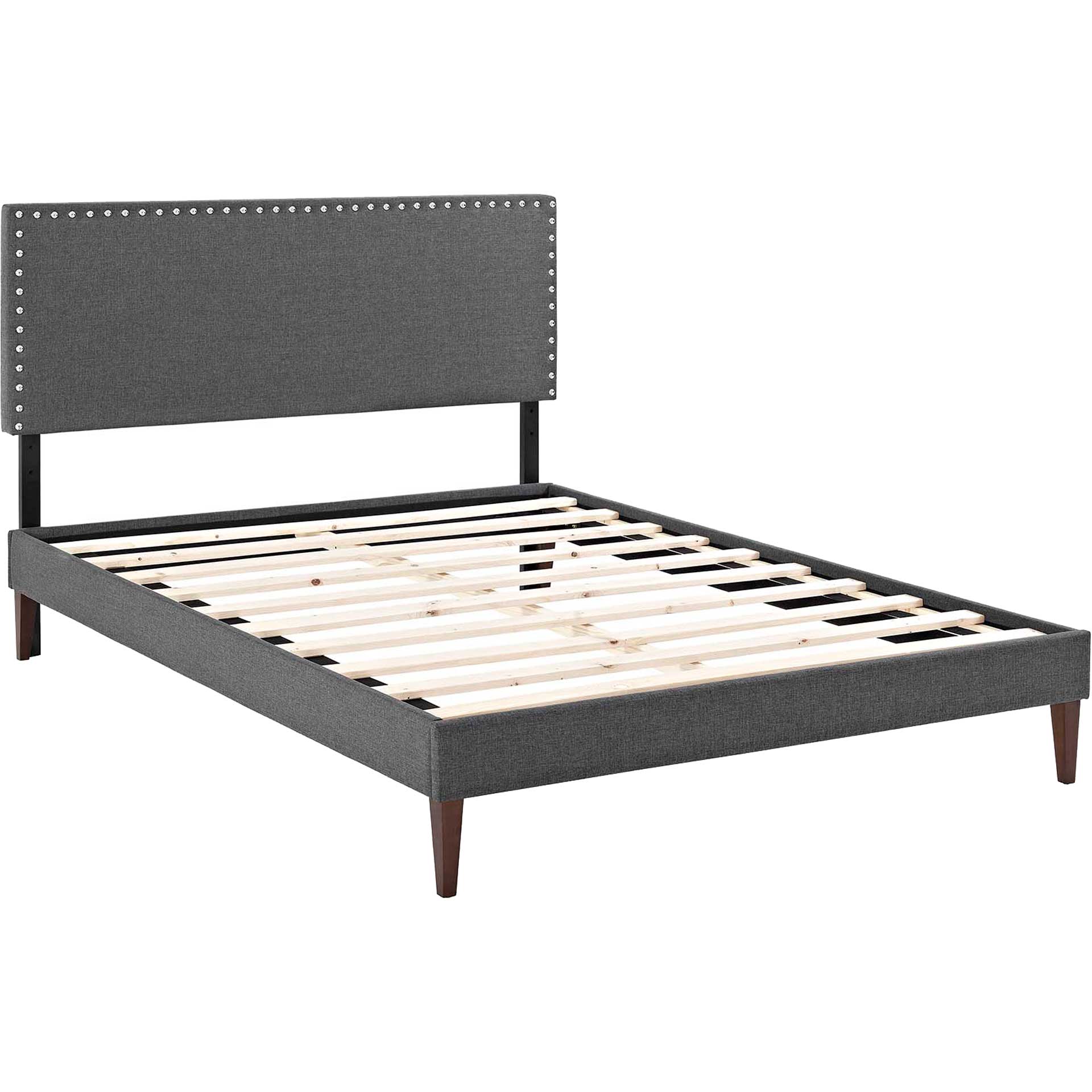 Methow Fabric Platform Bed Gray - Image 4