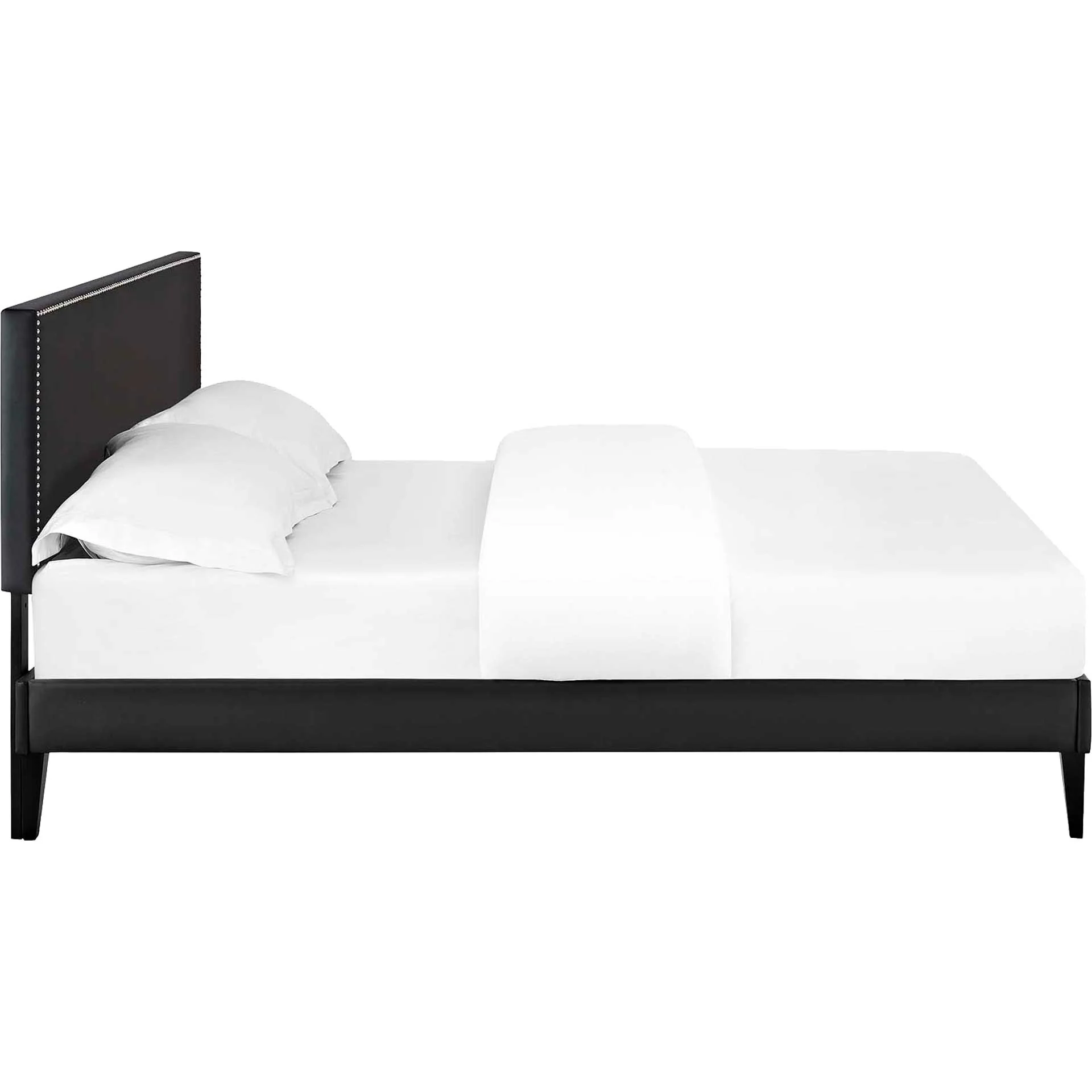 Methow Vinyl Platform Bed Black - Image 3