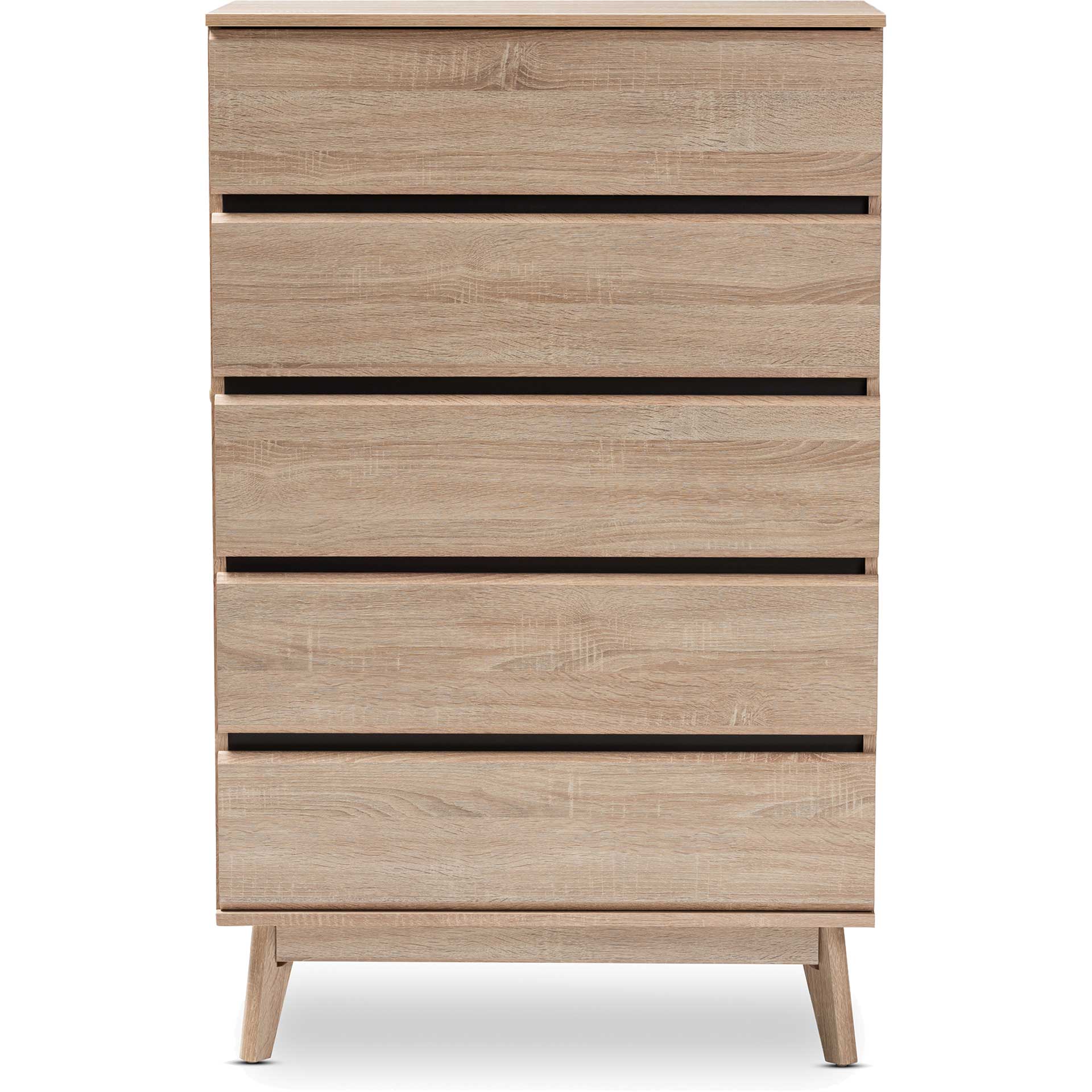 Miabella 5-Drawer Chest Oak/Dark Gray - Image 2