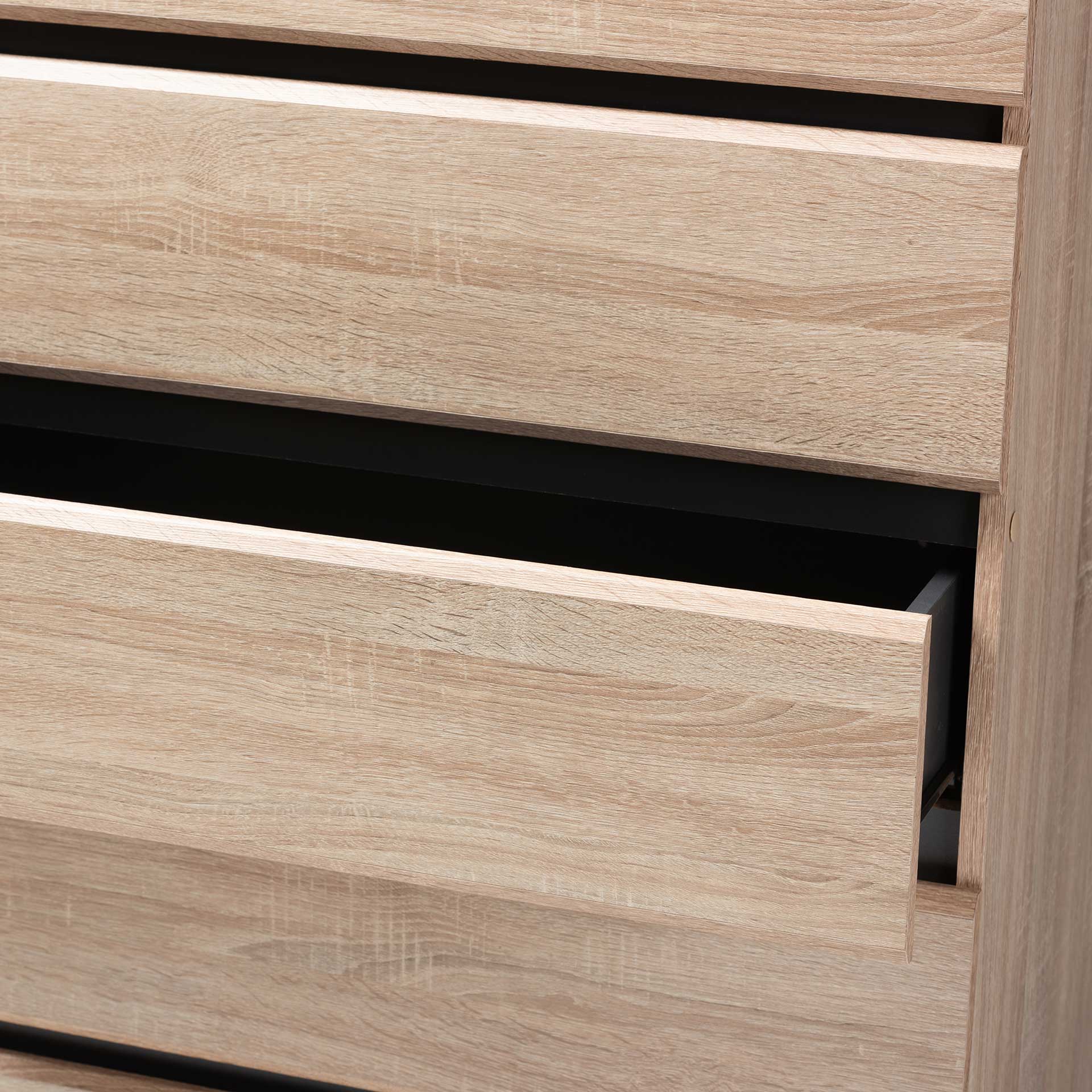 Miabella 5-Drawer Chest Oak/Dark Gray - Image 6