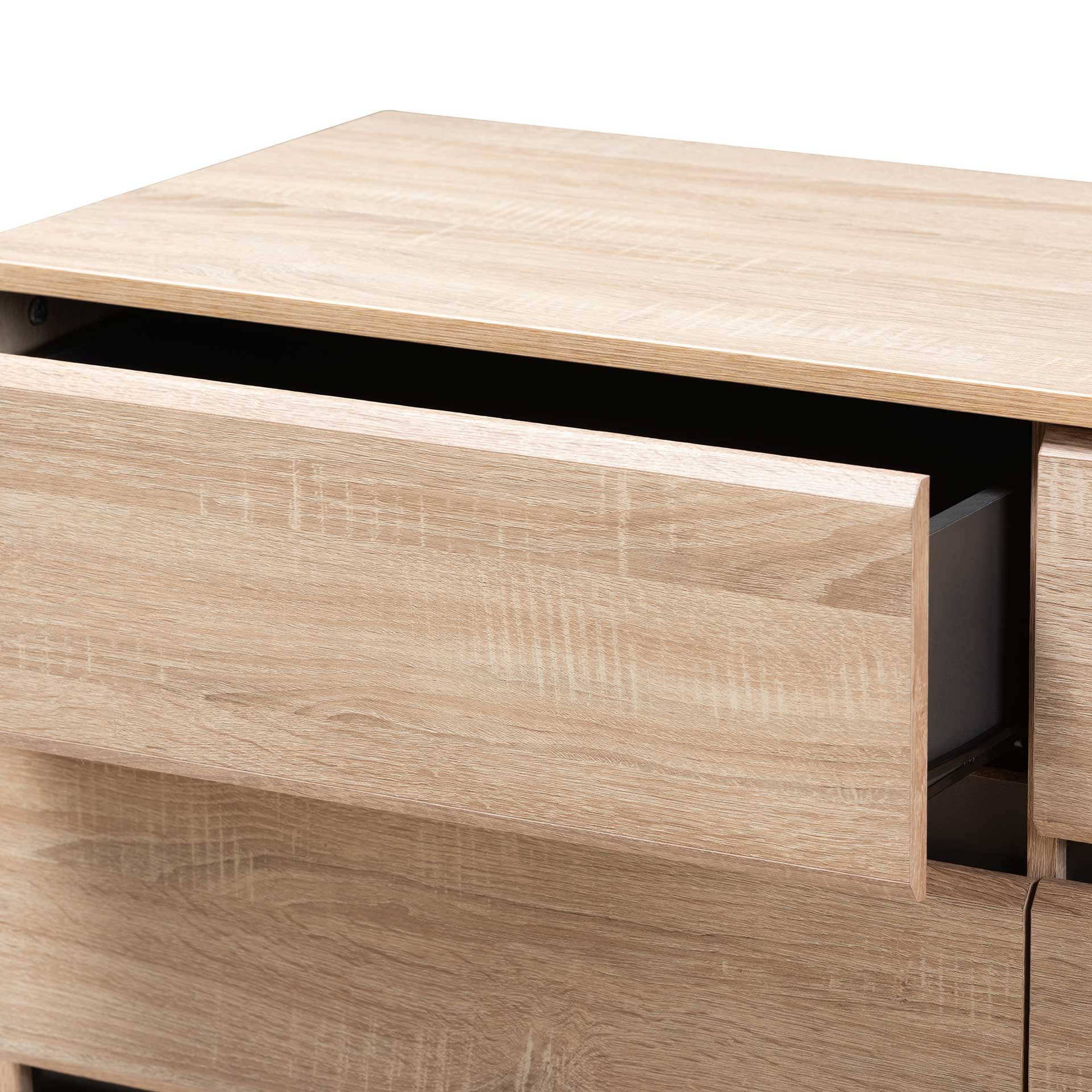 Miabella 6-Drawer Dresser Oak/Dark Gray - Image 6
