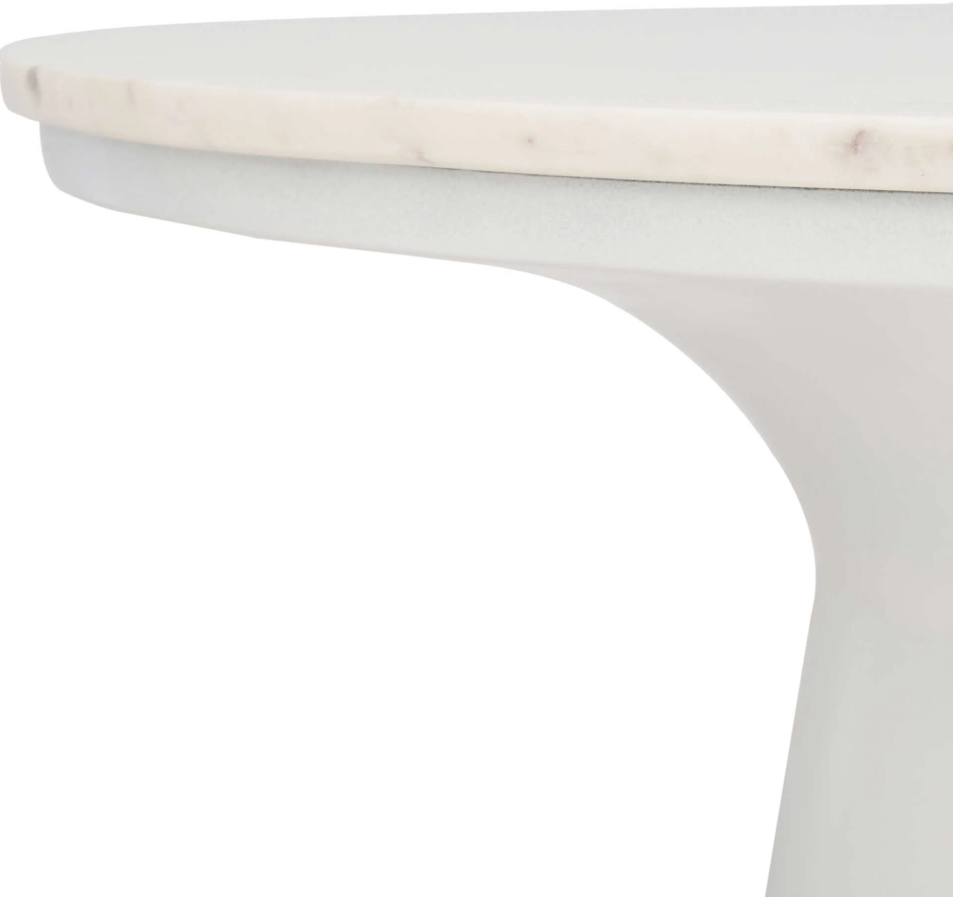 Michael Pedestal Coffee Table White - Image 2