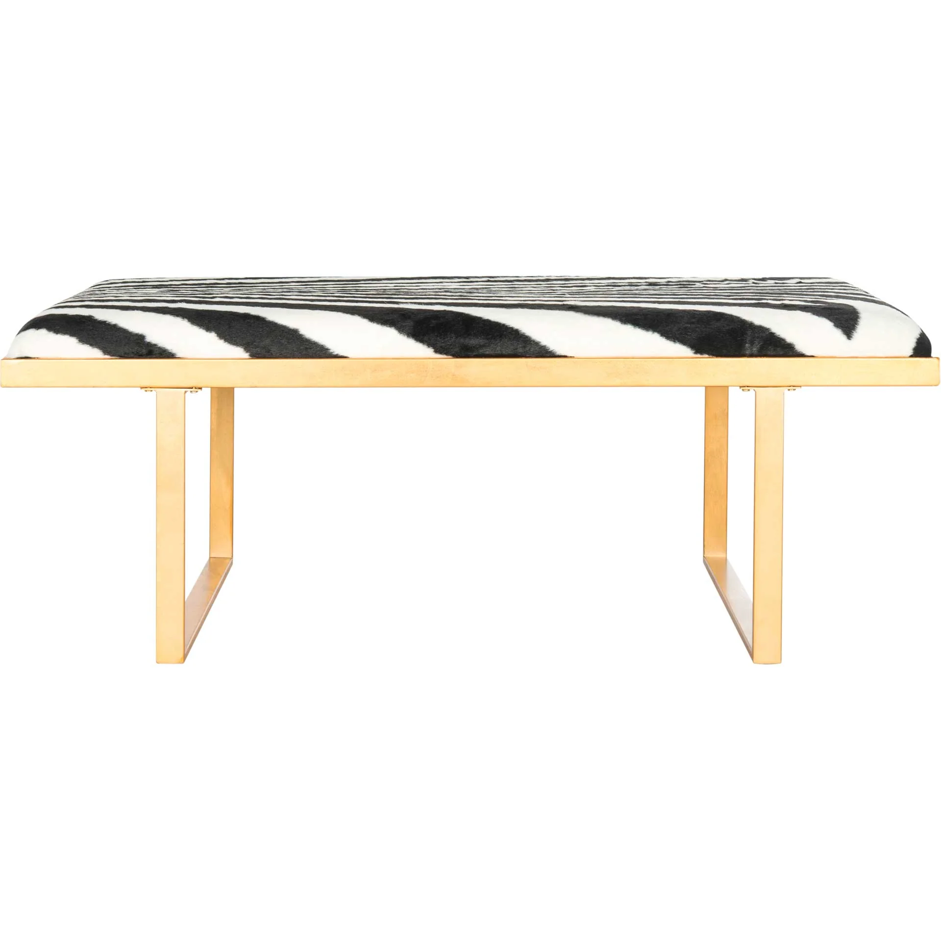 Michaela Loft Bench/Coffee Table Zebra/Gold - Image 2