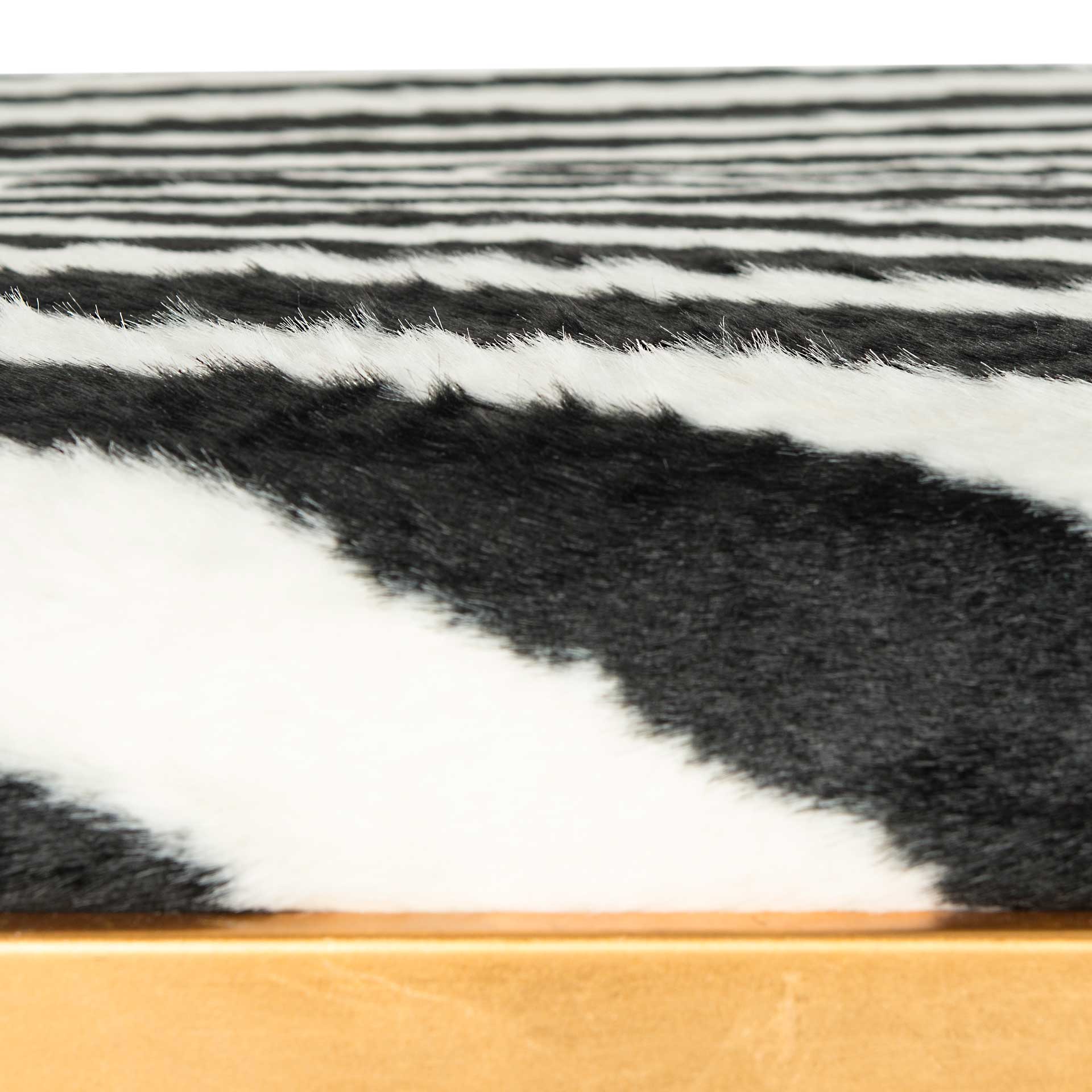 Michaela Loft Bench/Coffee Table Zebra/Gold - Image 3