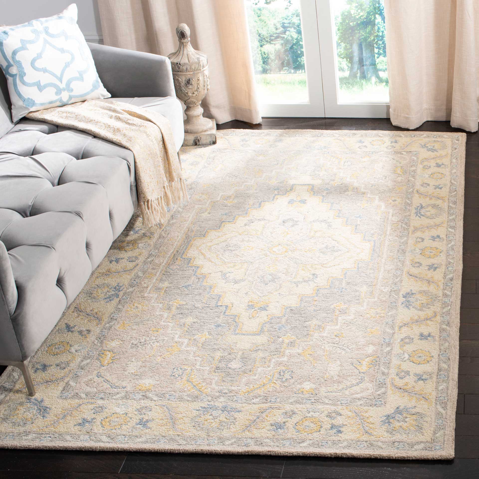 Micro-Loop Beige/Gray Area Rug - Image 7