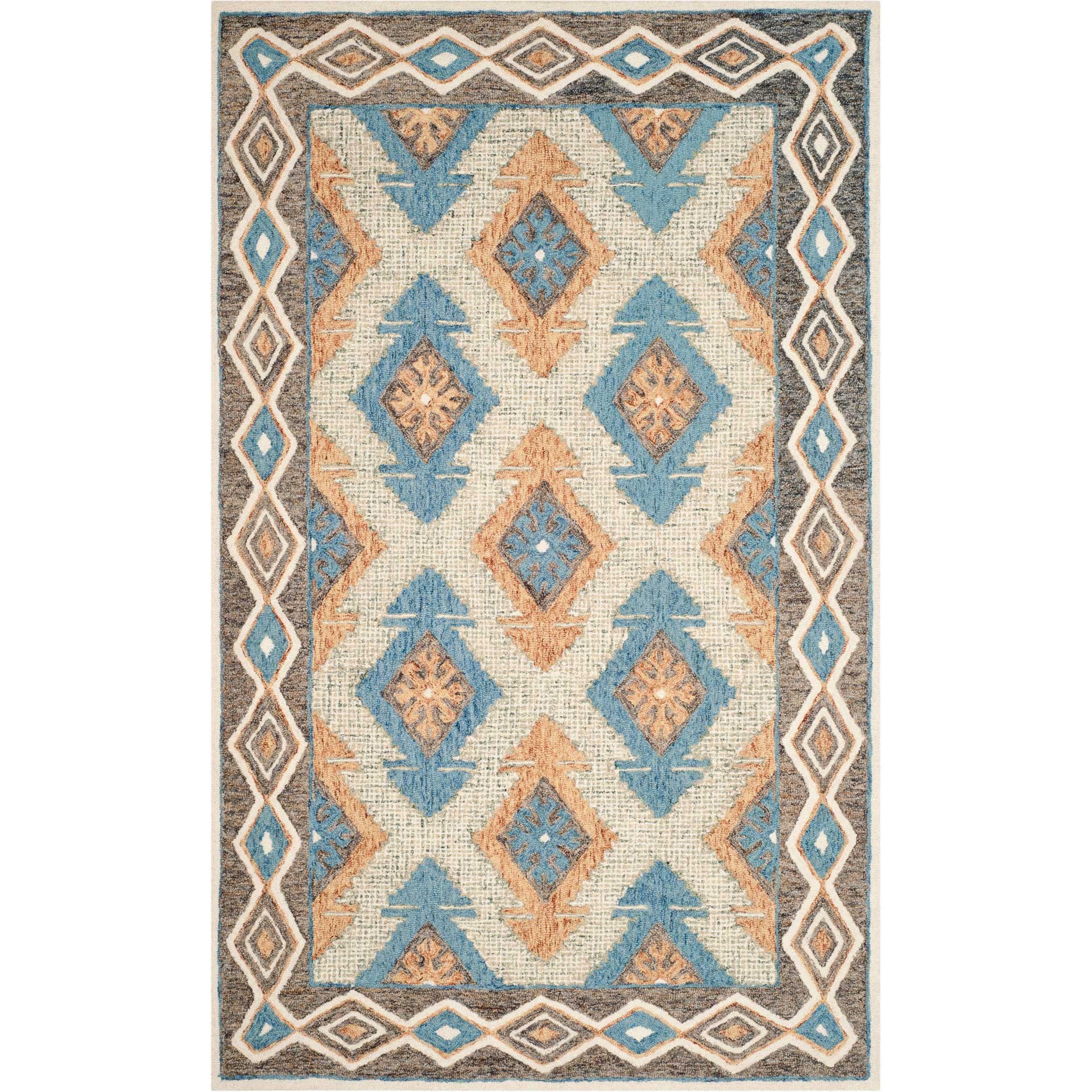 Micro-Loop Blue/Beige Area Rug - Image 2