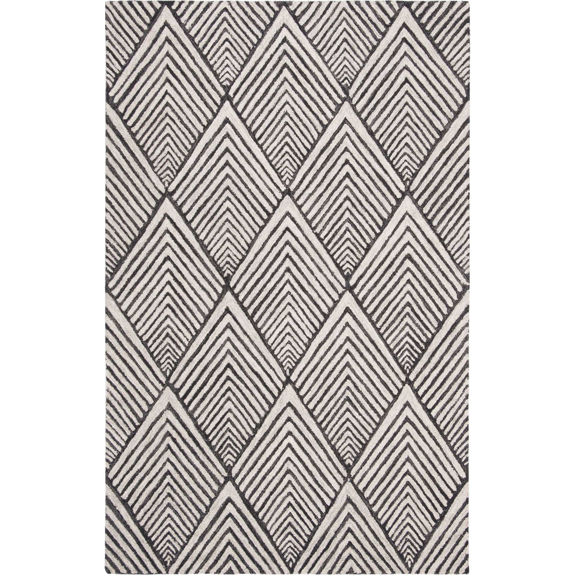 Micro-Loop Charcoal/Ivory Area Rug - Image 2