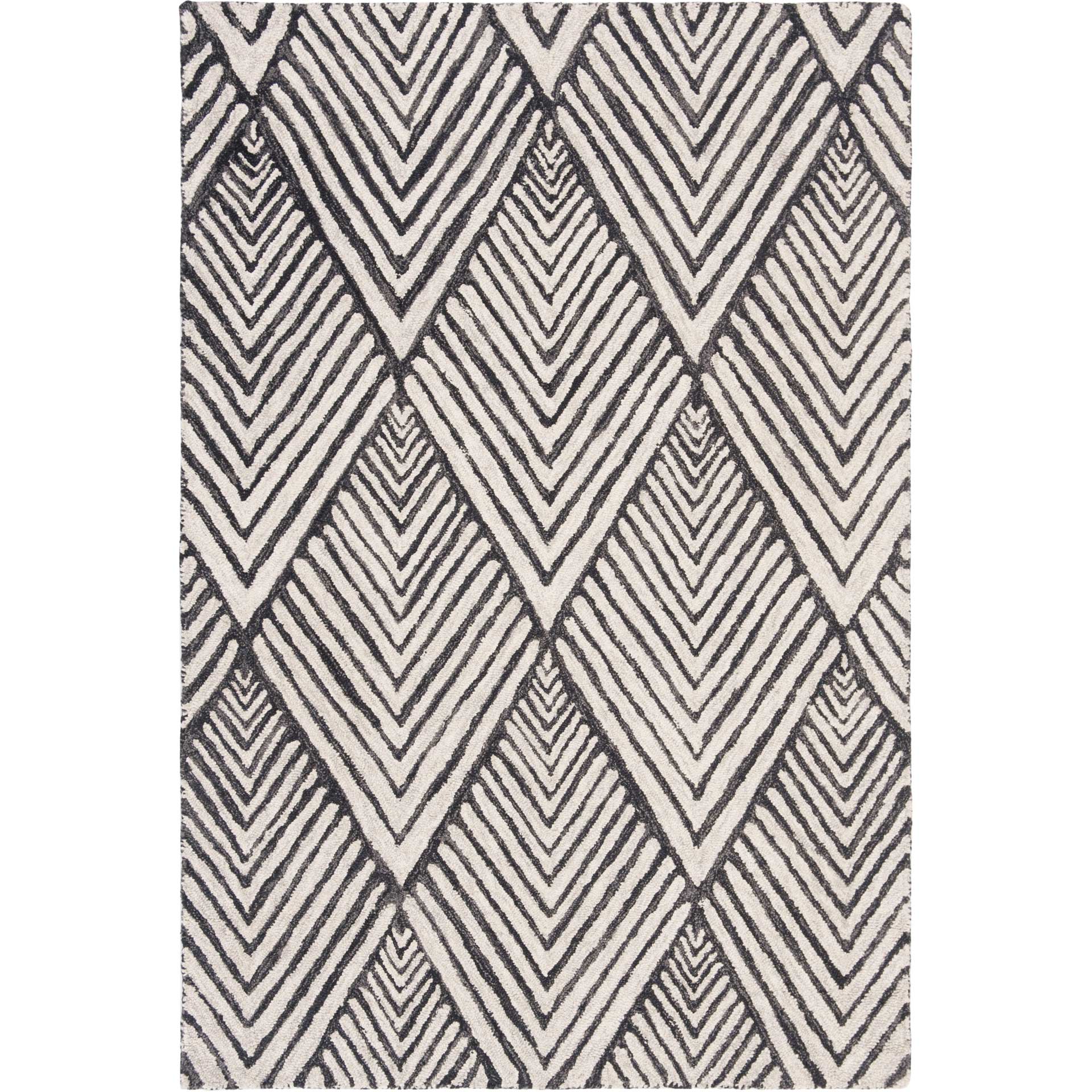 Micro-Loop Charcoal/Ivory Area Rug - Image 4