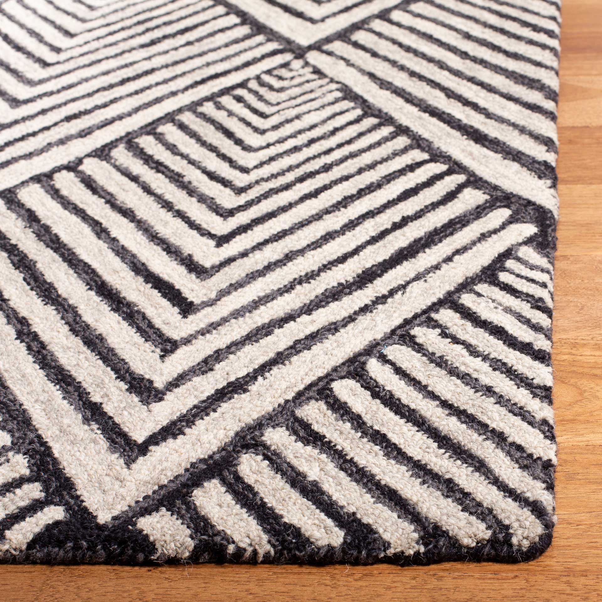 Micro-Loop Charcoal/Ivory Area Rug - Image 5