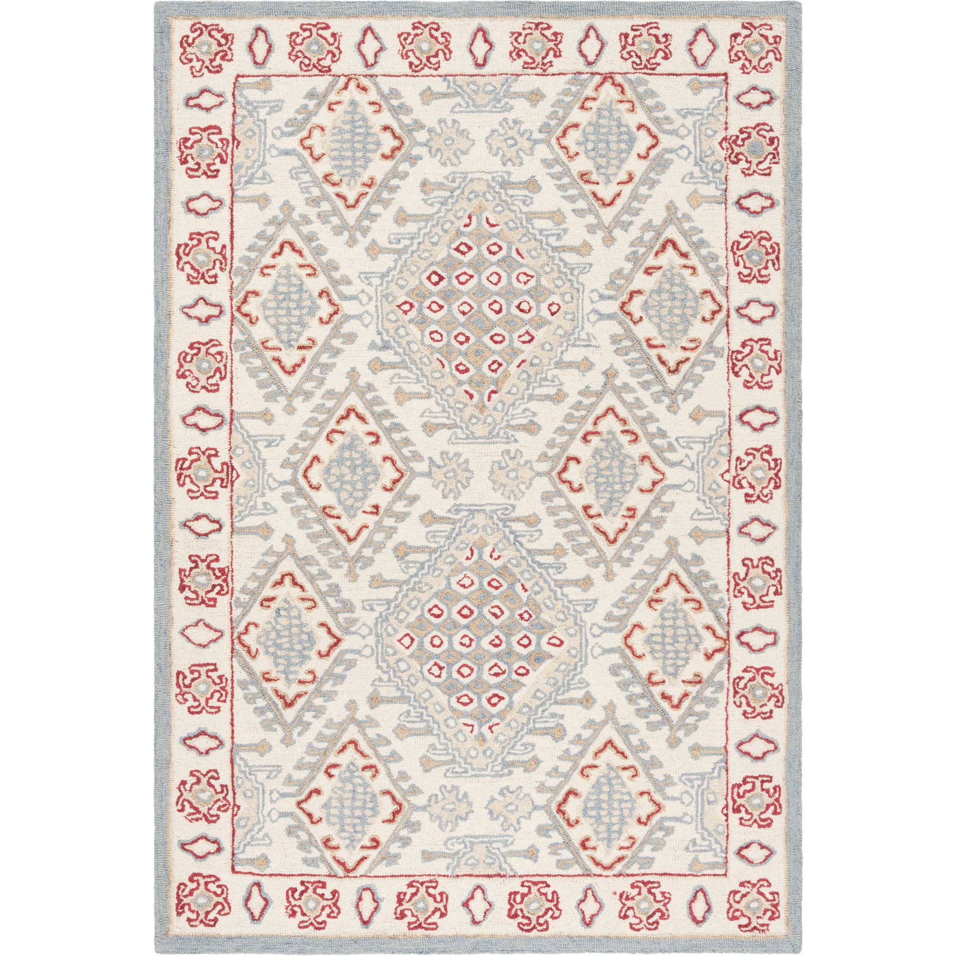 Micro-Loop Ivory/Red Area Rug - Image 3