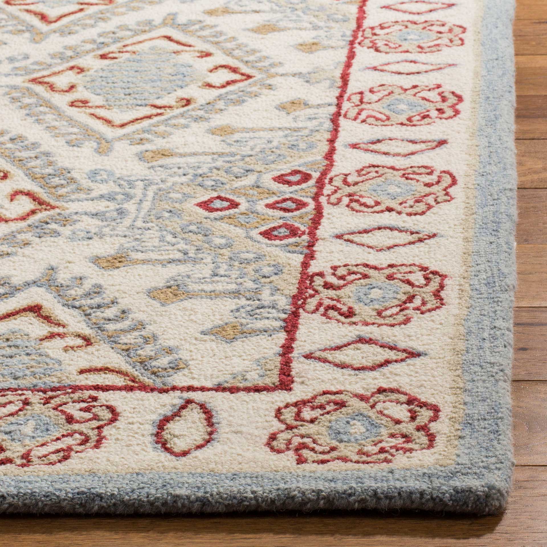 Micro-Loop Ivory/Red Area Rug - Image 5