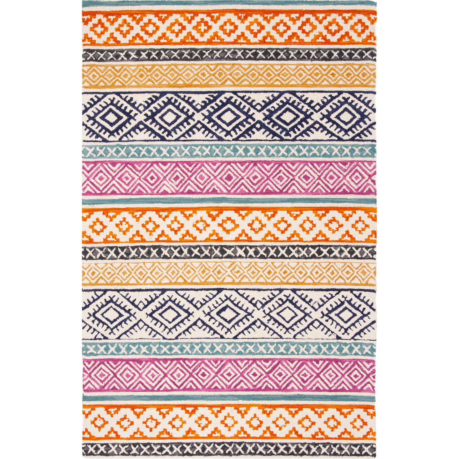 Micro-Loop Ivory/Rust Area Rug - Image 2