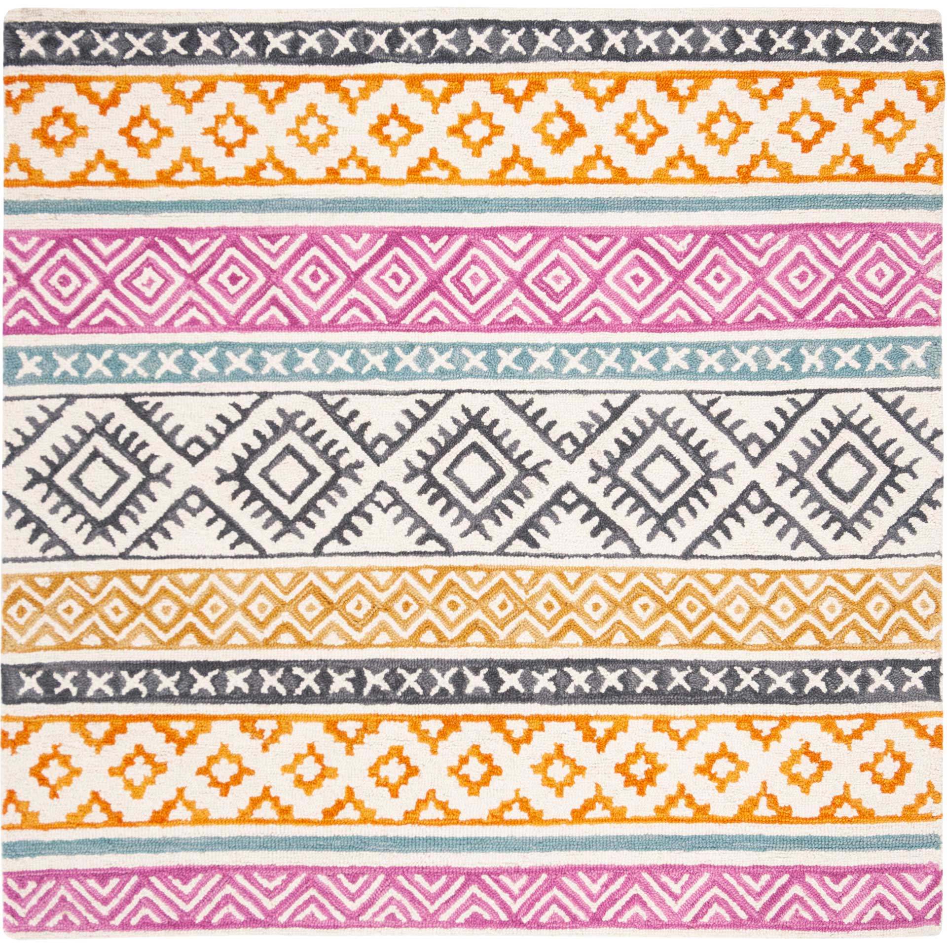 Micro-Loop Ivory/Rust Area Rug - Image 3