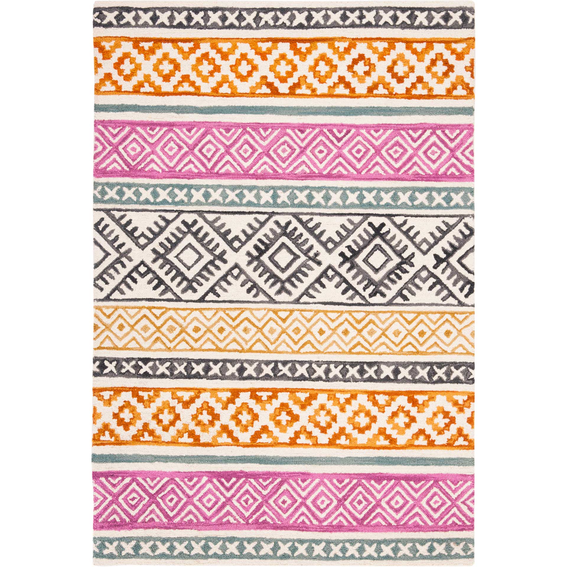 Micro-Loop Ivory/Rust Area Rug - Image 4