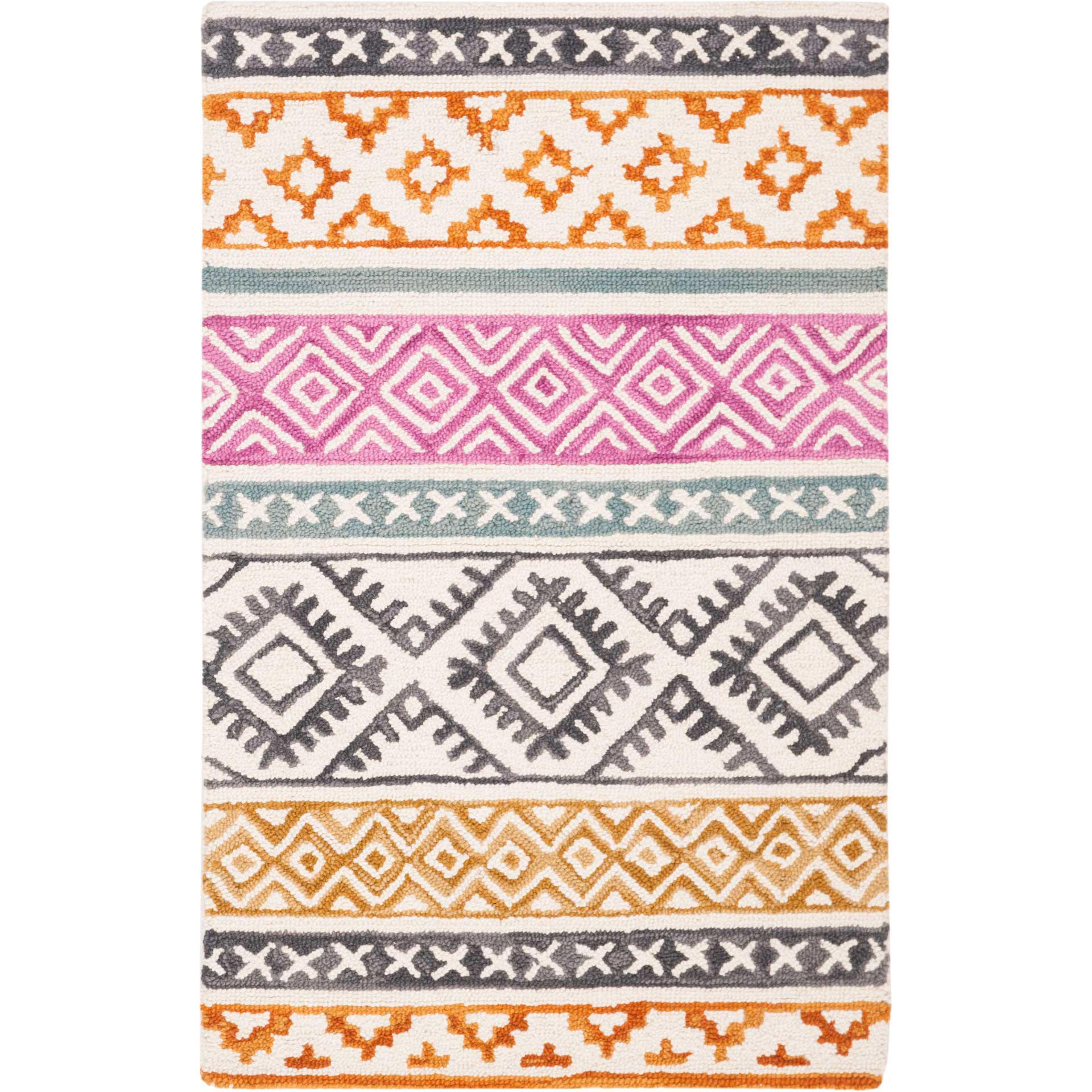 Micro-Loop Ivory/Rust Area Rug - Image 5