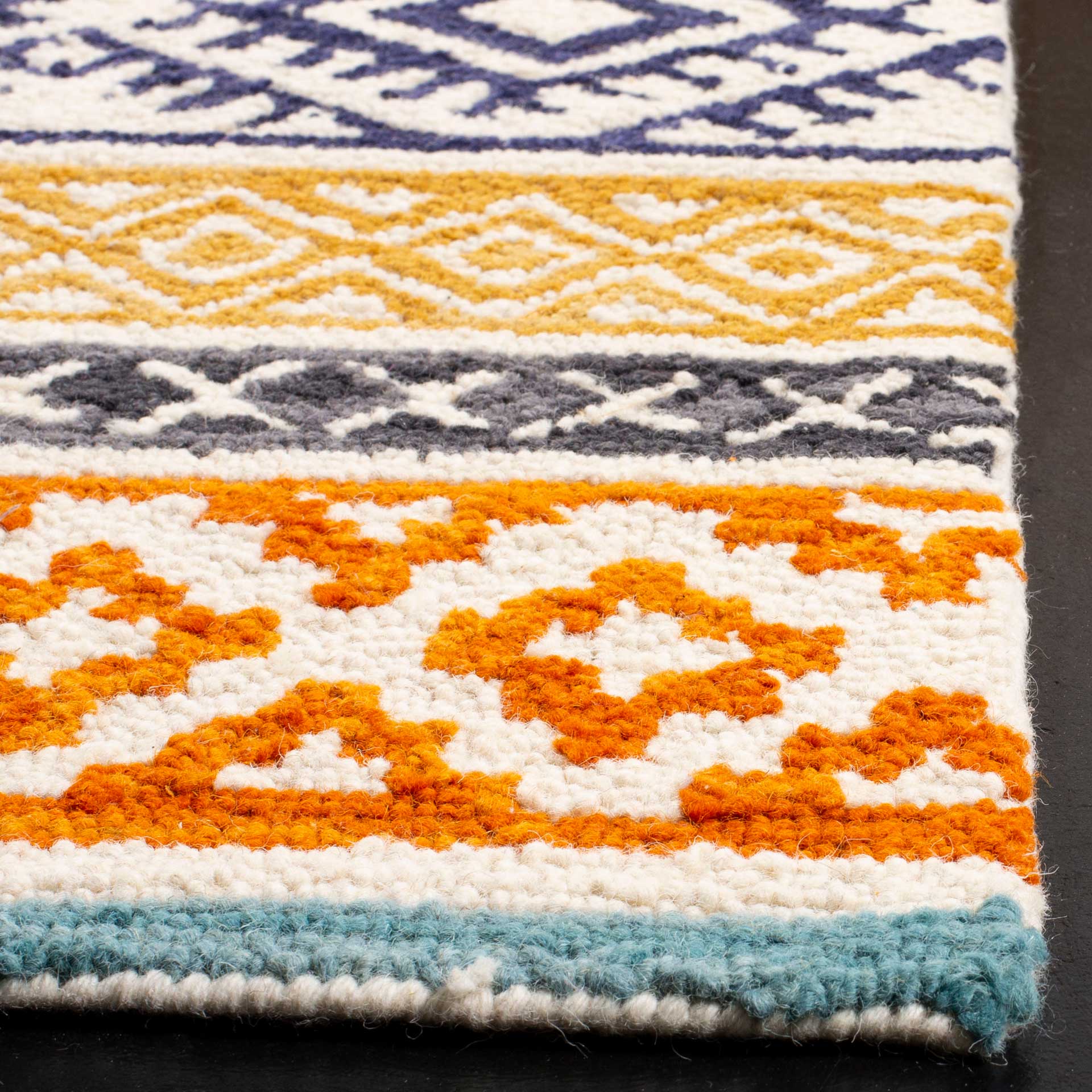 Micro-Loop Ivory/Rust Area Rug - Image 6