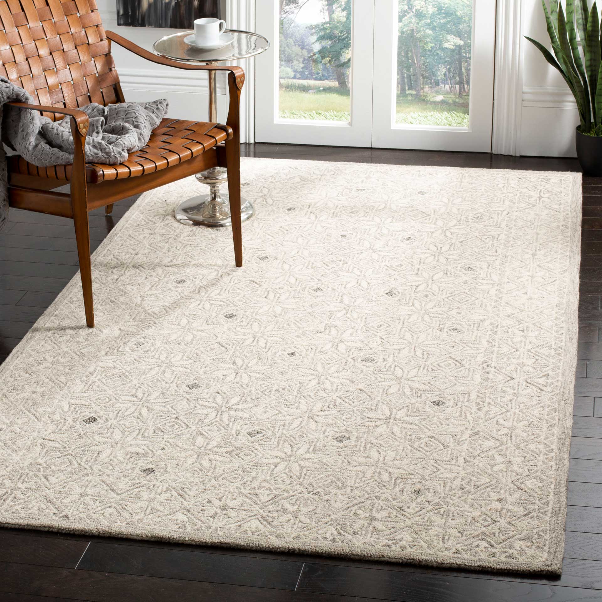 Micro-Loop Silver/Ivory Area Rug - Image 3