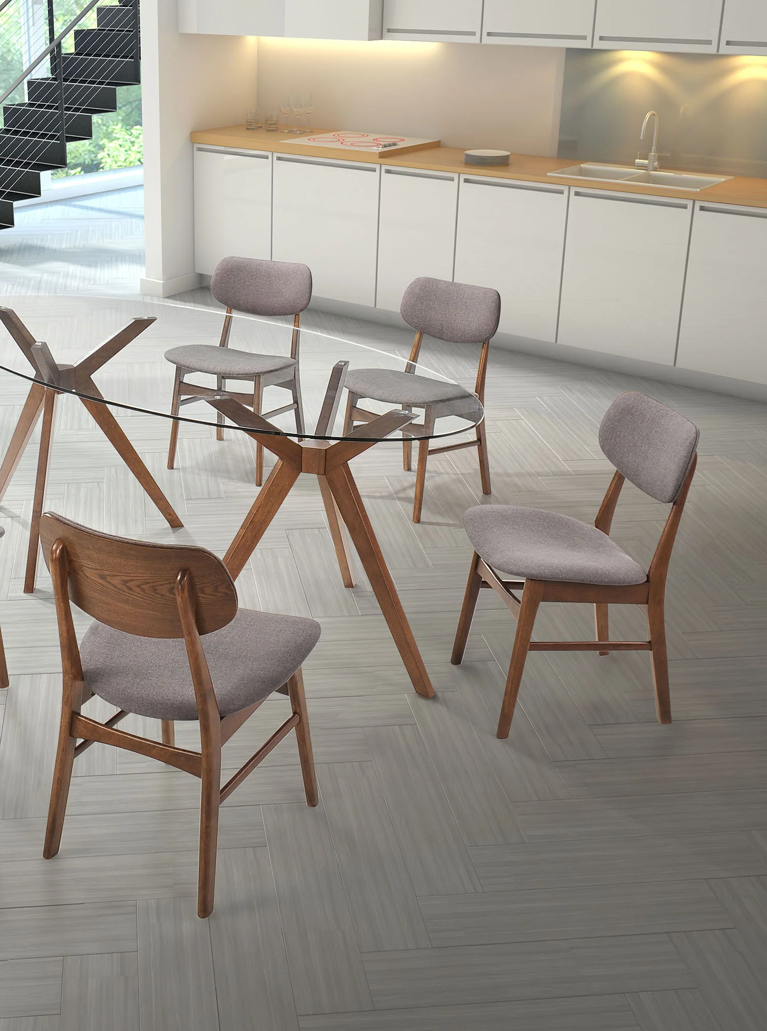 Midland Chair Flint Gray (Set of 2) - Image 5