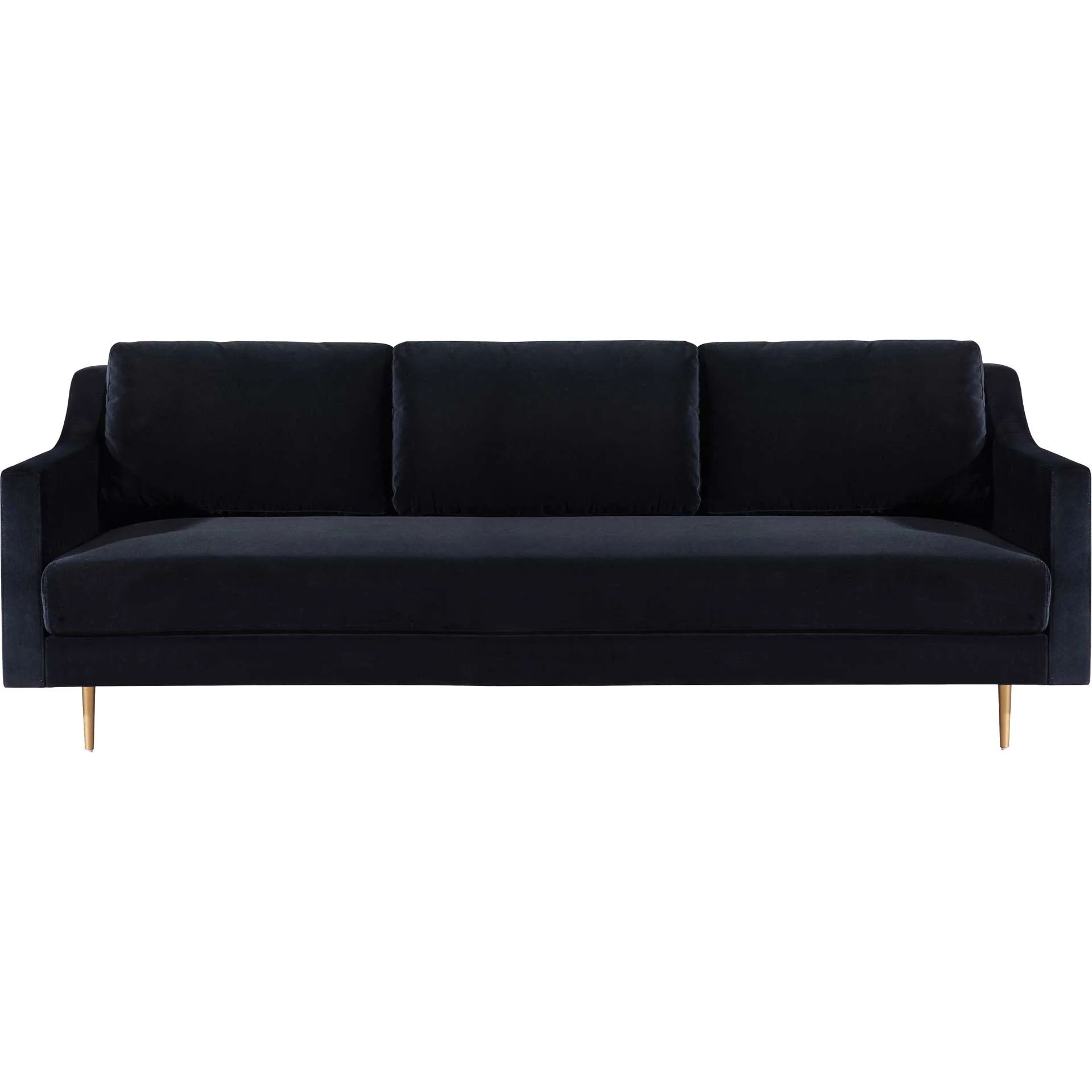 Midnight Velvet Sofa Black - Image 2