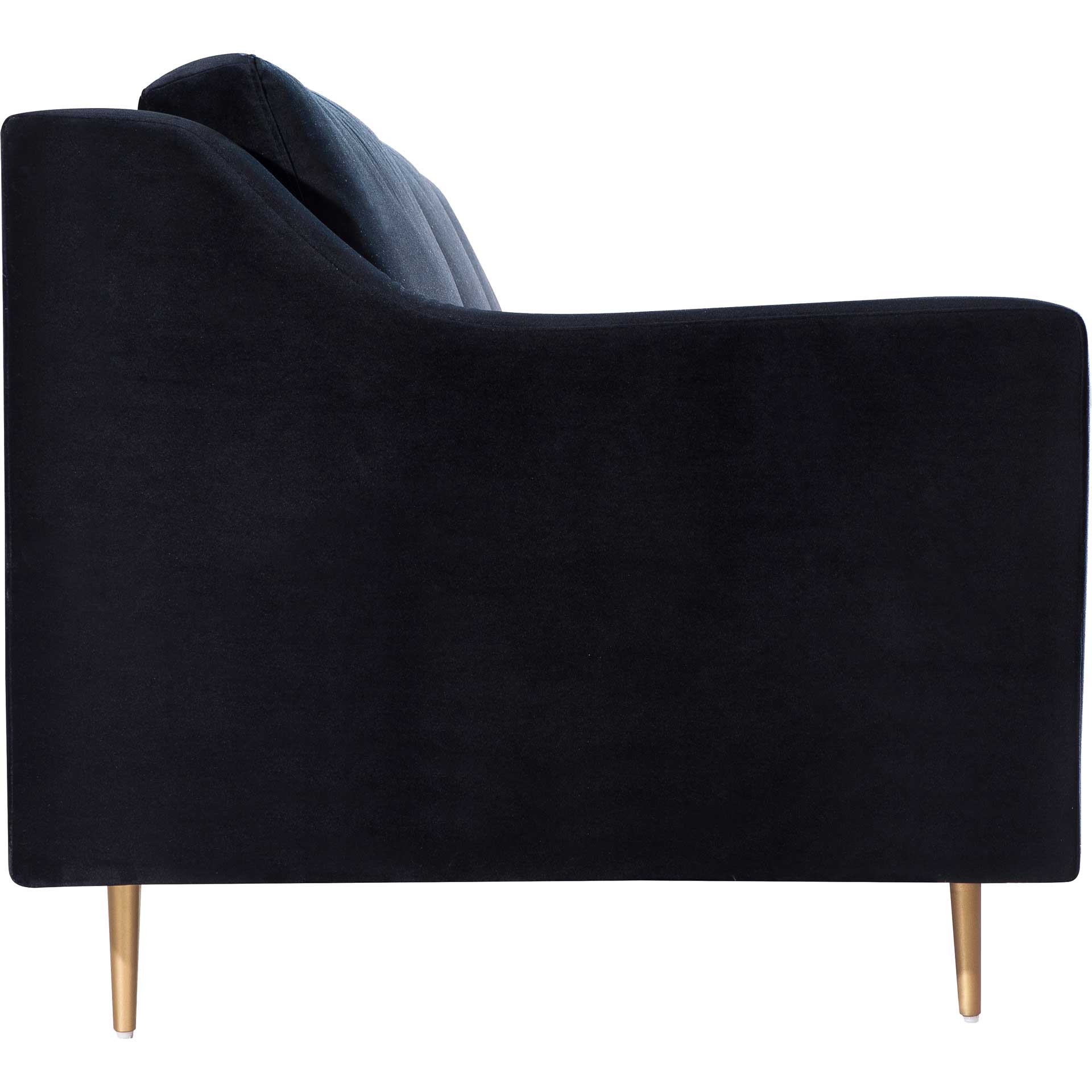 Midnight Velvet Sofa Black - Image 3