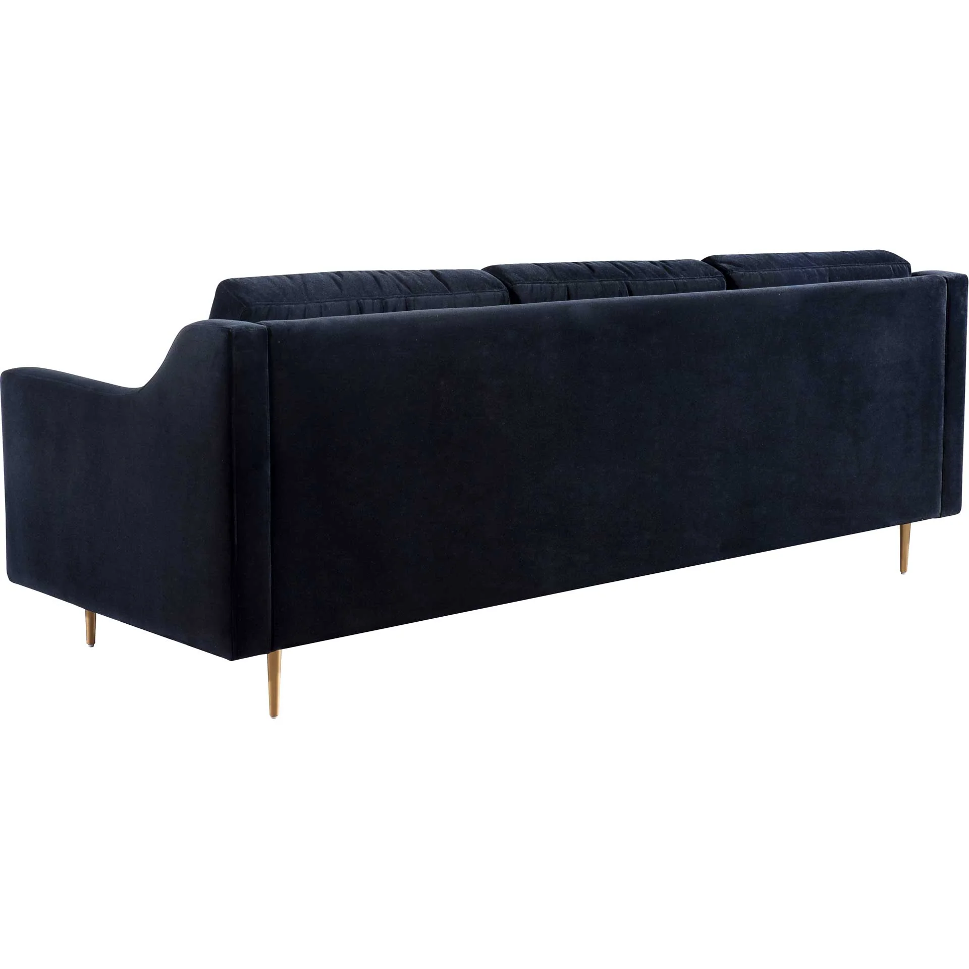 Midnight Velvet Sofa Black - Image 4