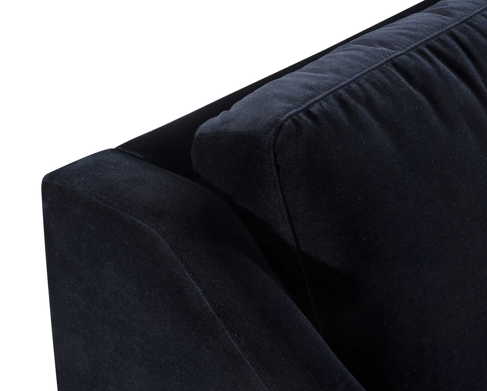 Midnight Velvet Sofa Black - Image 7