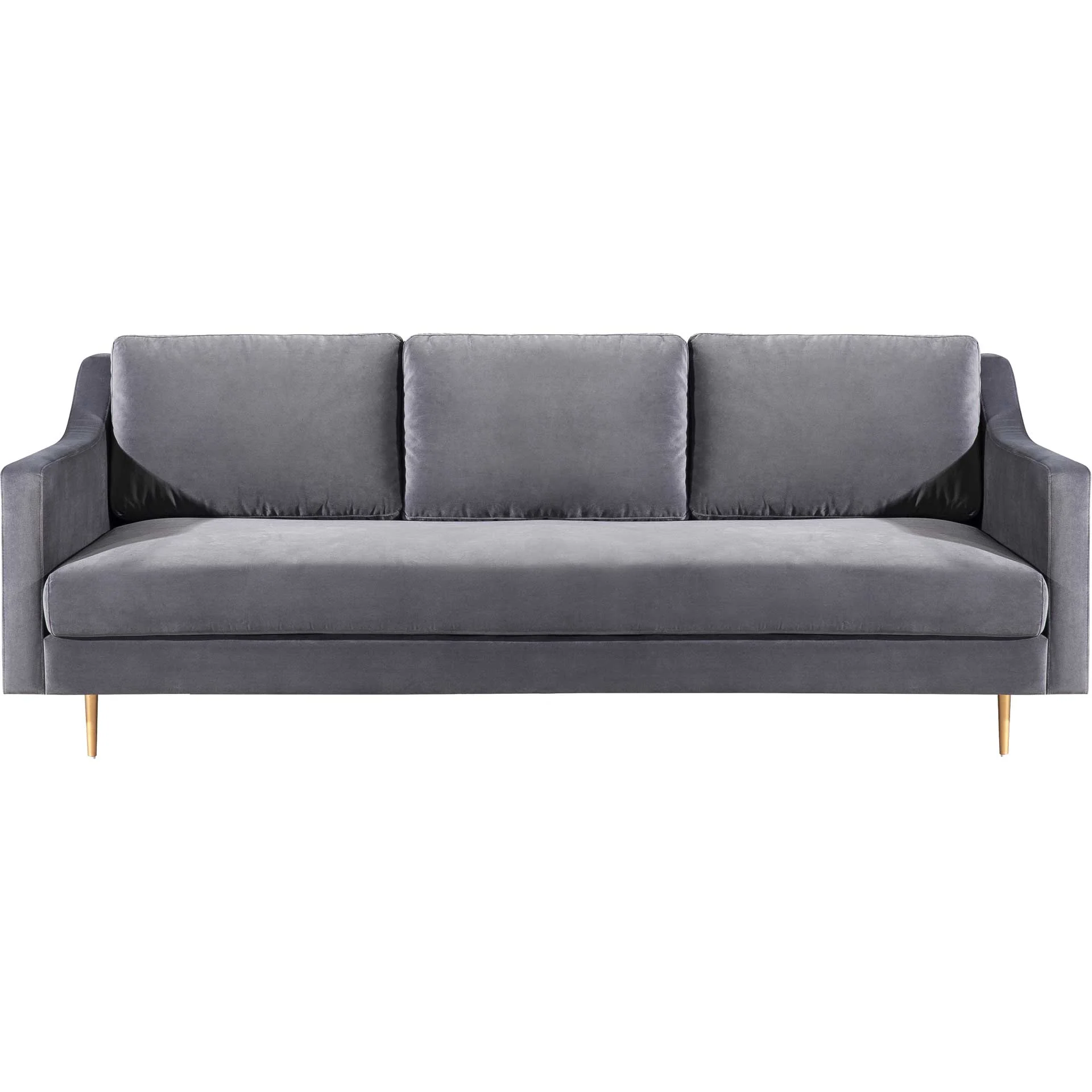 Midnight Velvet Sofa Gray - Image 2