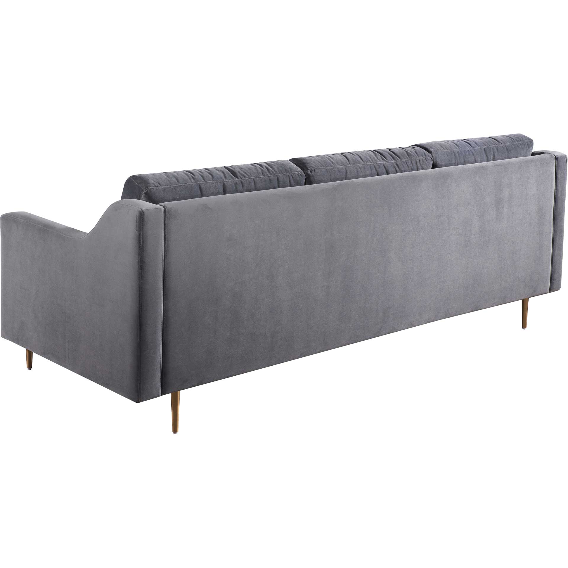 Midnight Velvet Sofa Gray - Image 3