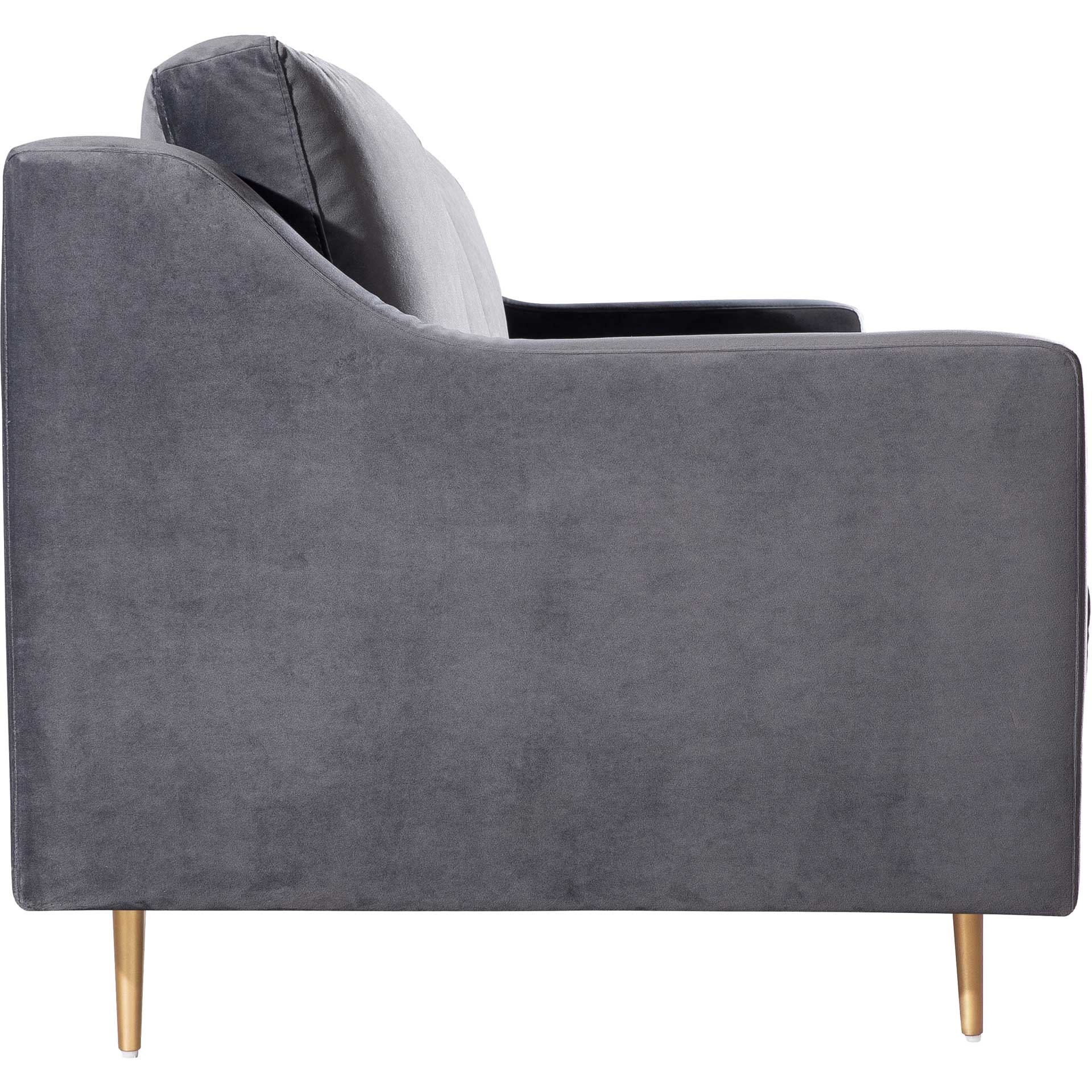 Midnight Velvet Sofa Gray - Image 4