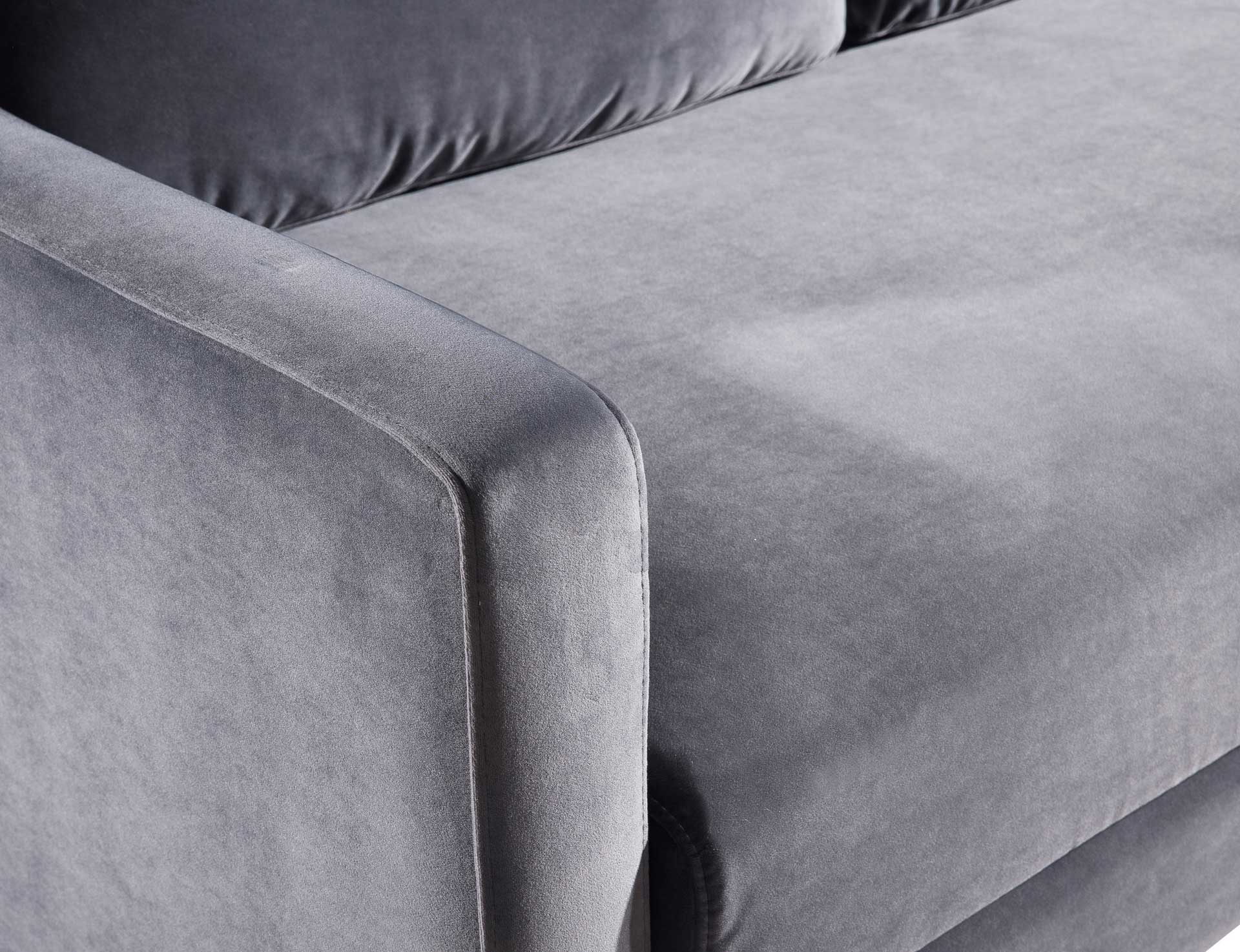 Midnight Velvet Sofa Gray - Image 5