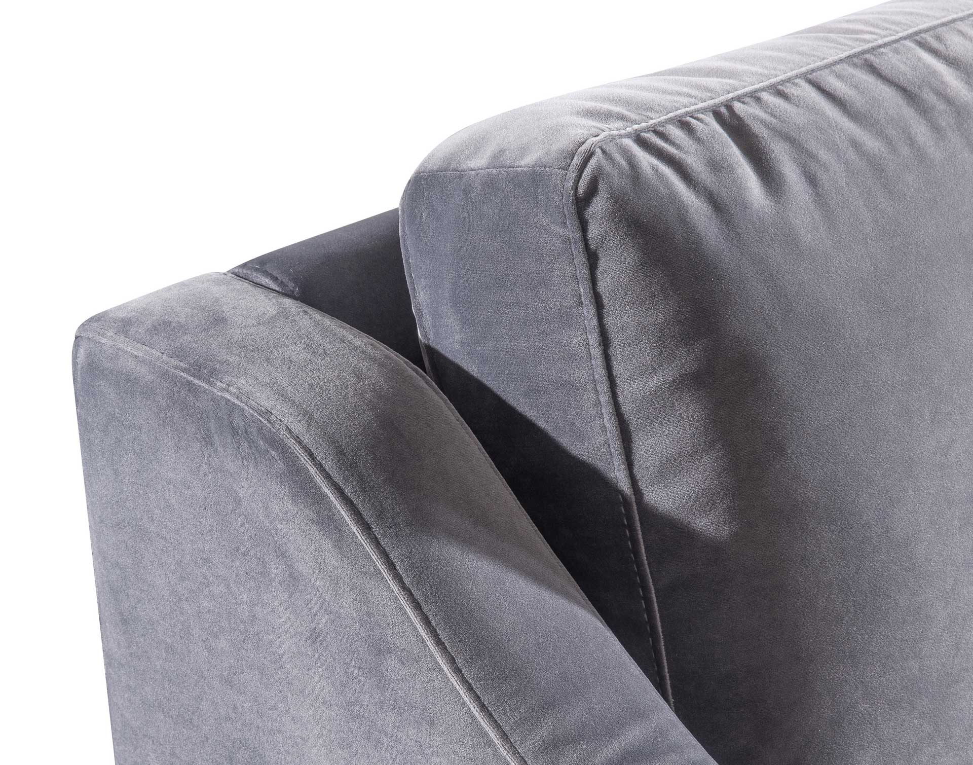 Midnight Velvet Sofa Gray - Image 6