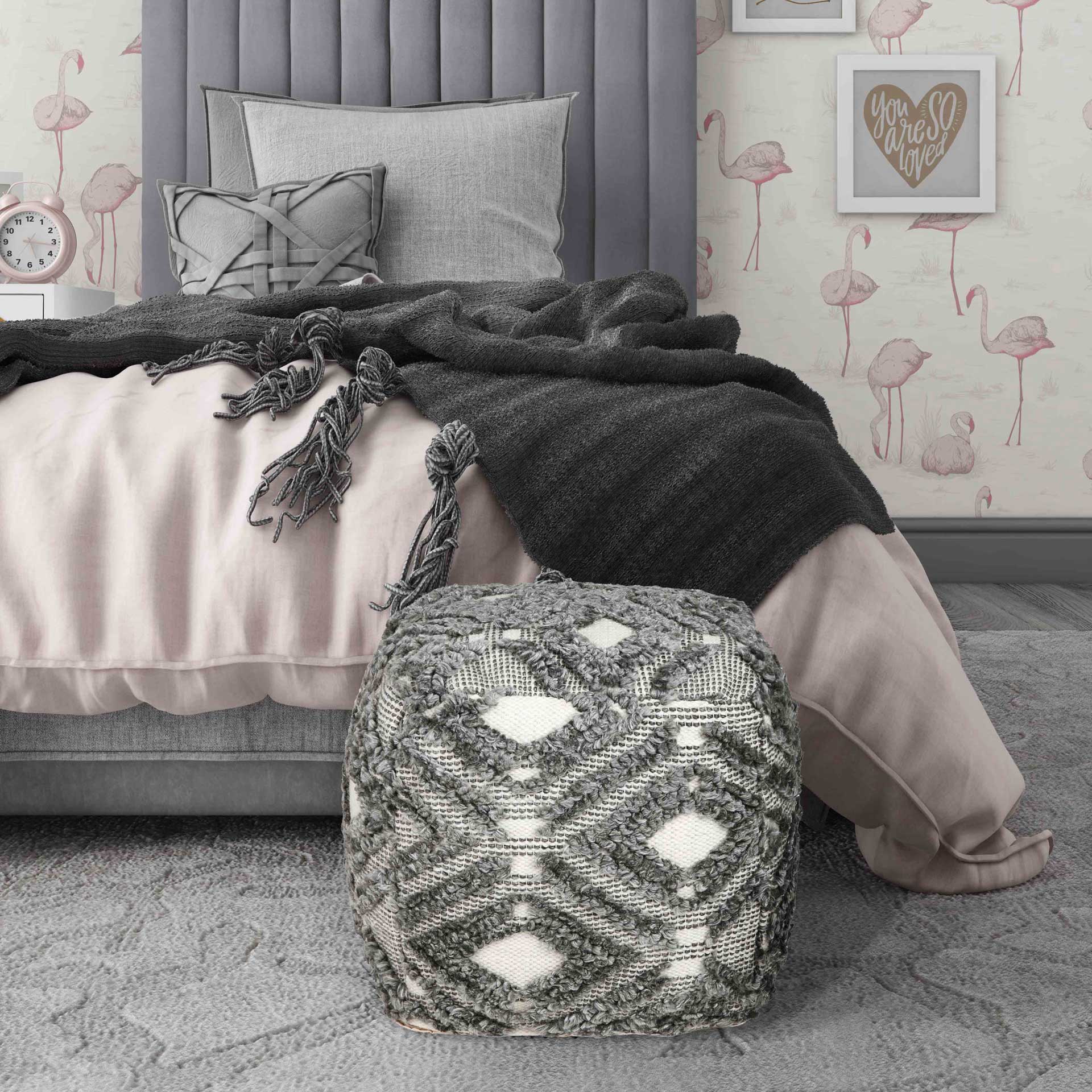 Migramah Pouf Charcoal Gray - Image 5