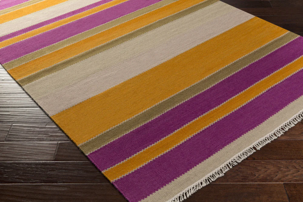 Miguel Tangerine/Magenta/Olive Area Rug - Image 3
