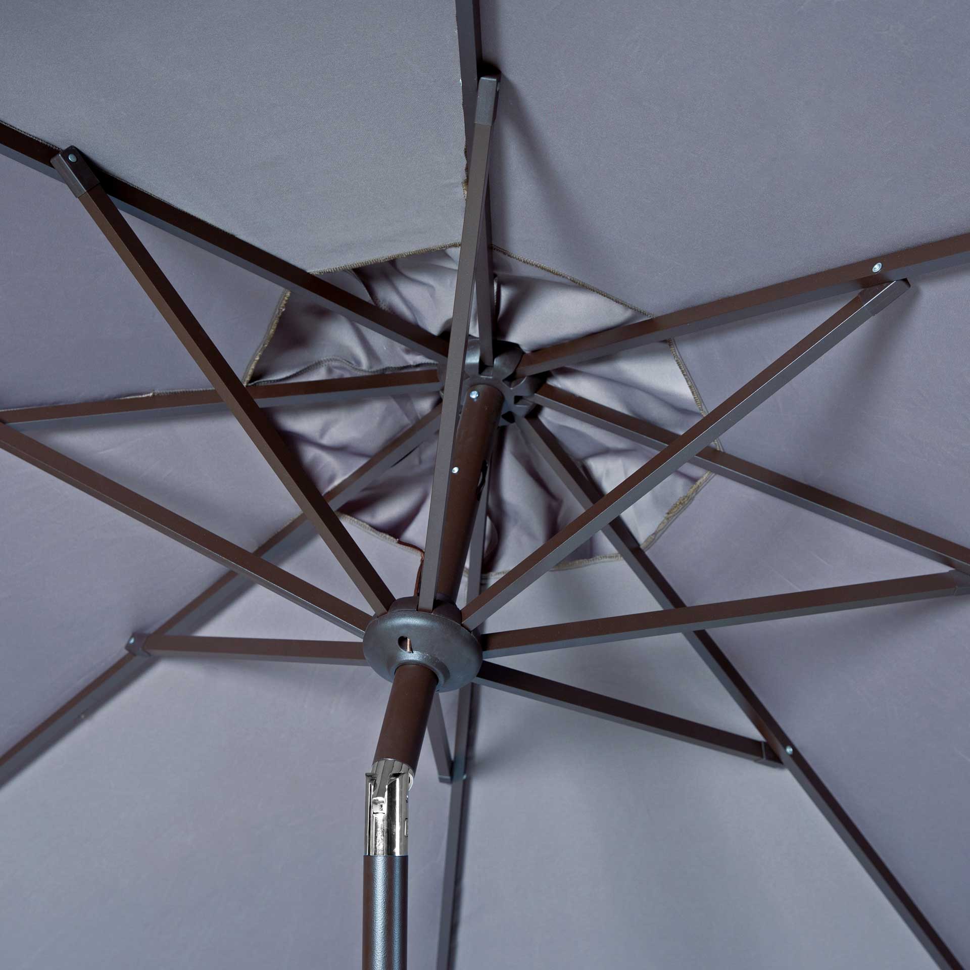 Mika Outdoor Push Button Tilt Umbrella Gray/White - Image 3