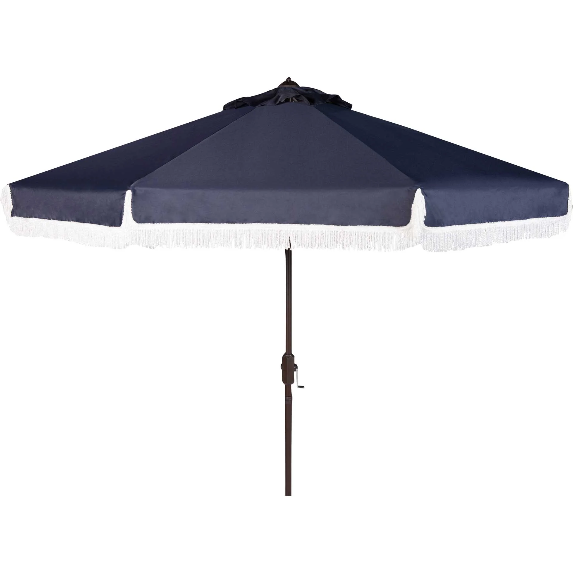 Mika Outdoor Push Button Tilt Umbrella Navy/White - Image 2
