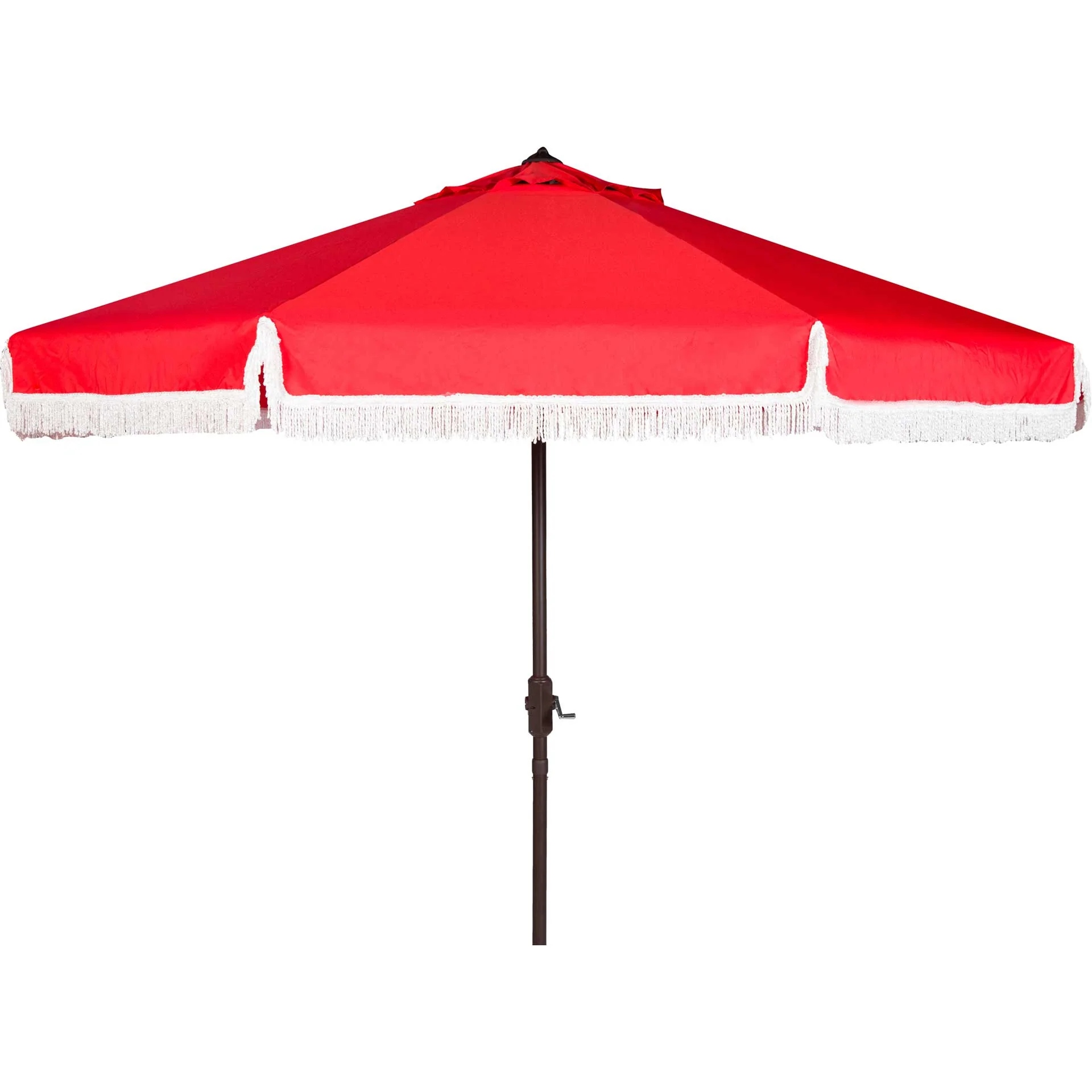 Mika Outdoor Push Button Tilt Umbrella Red/White - Image 2