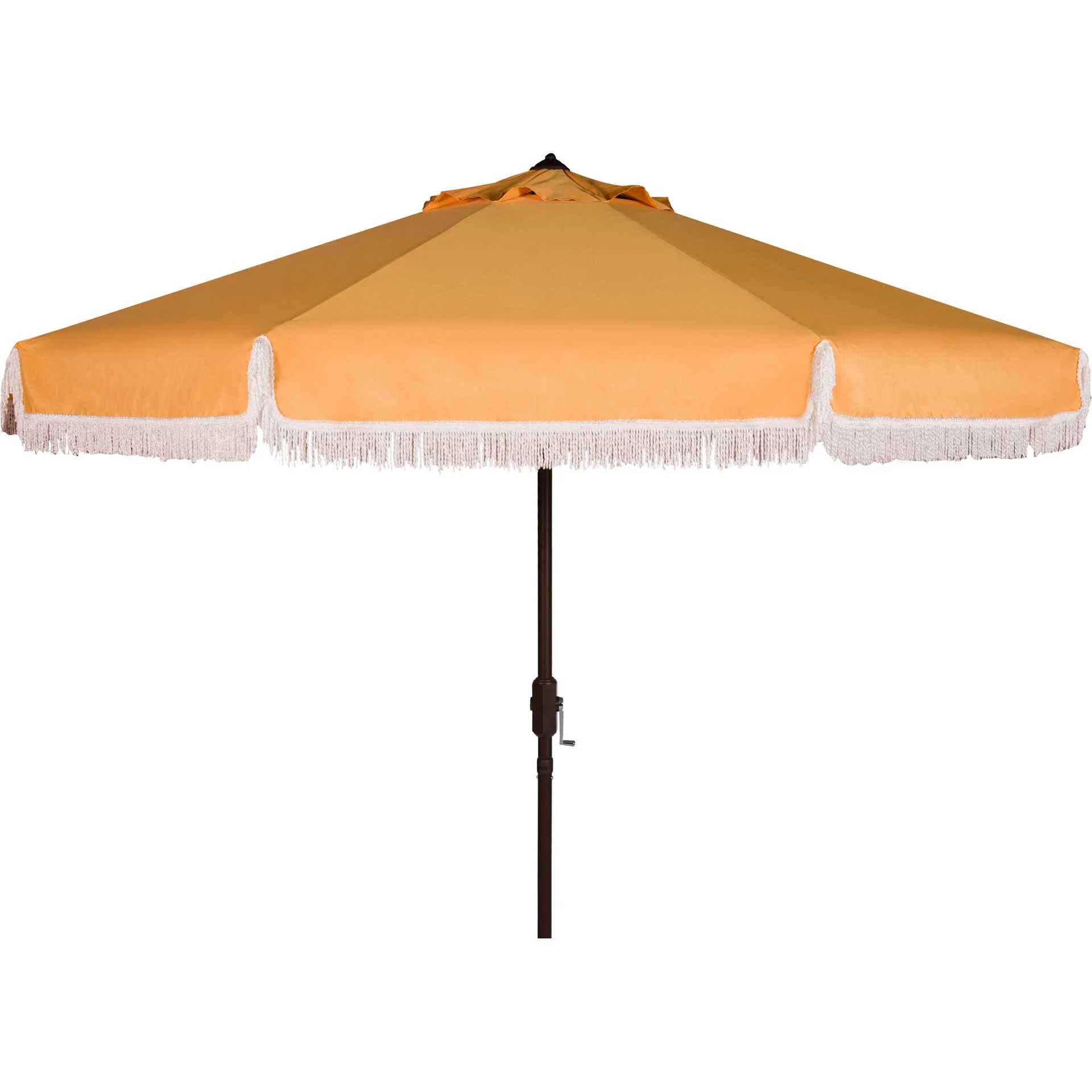 Mika Outdoor Push Button Tilt Umbrella Yellow/White - Image 2