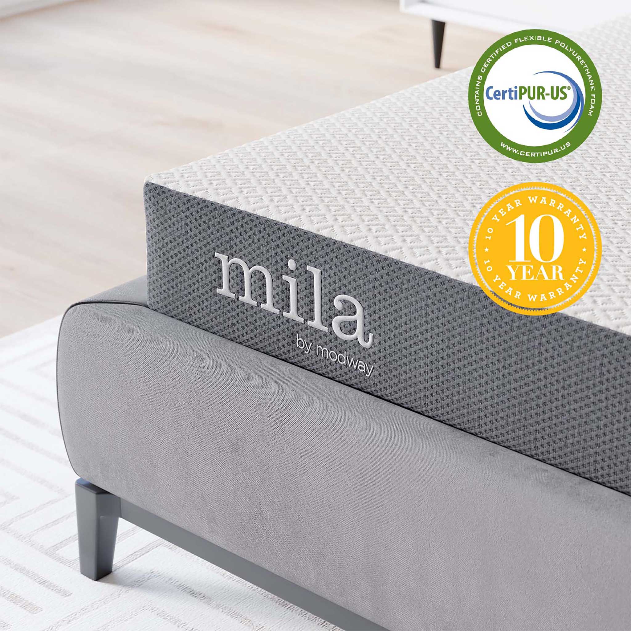 Mila 6" Memory Foam Mattress White - Image 5