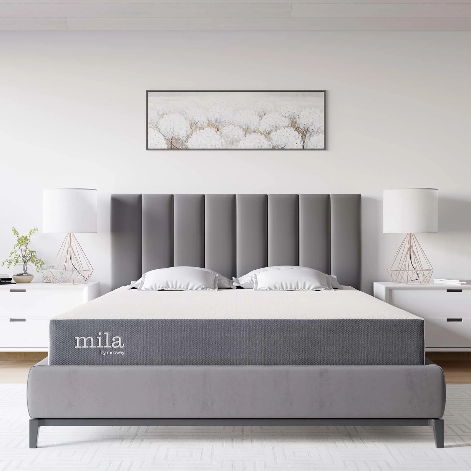Mila 8" Memory Foam Mattress White - Image 10