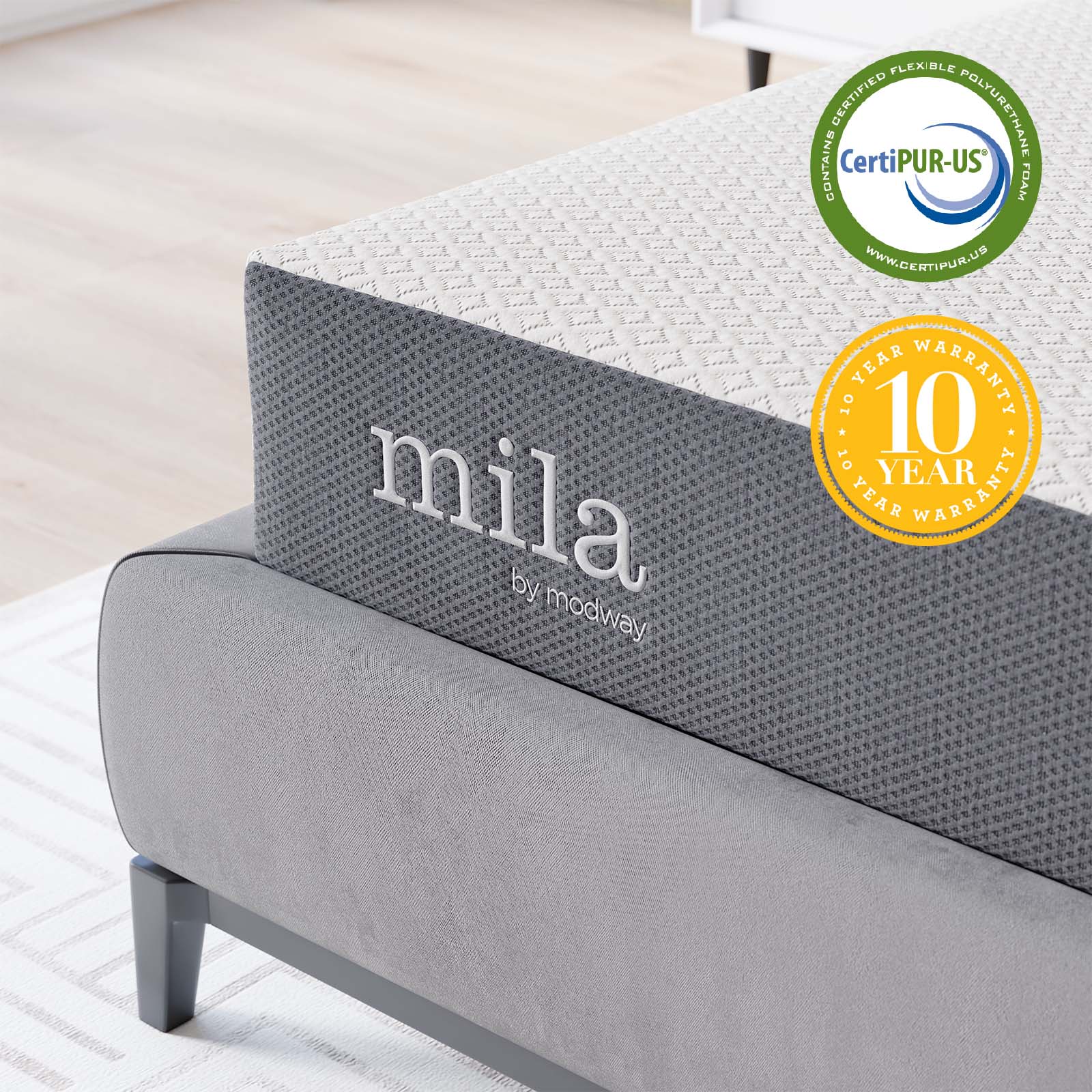 Mila 8" Memory Foam Mattress White - Image 5
