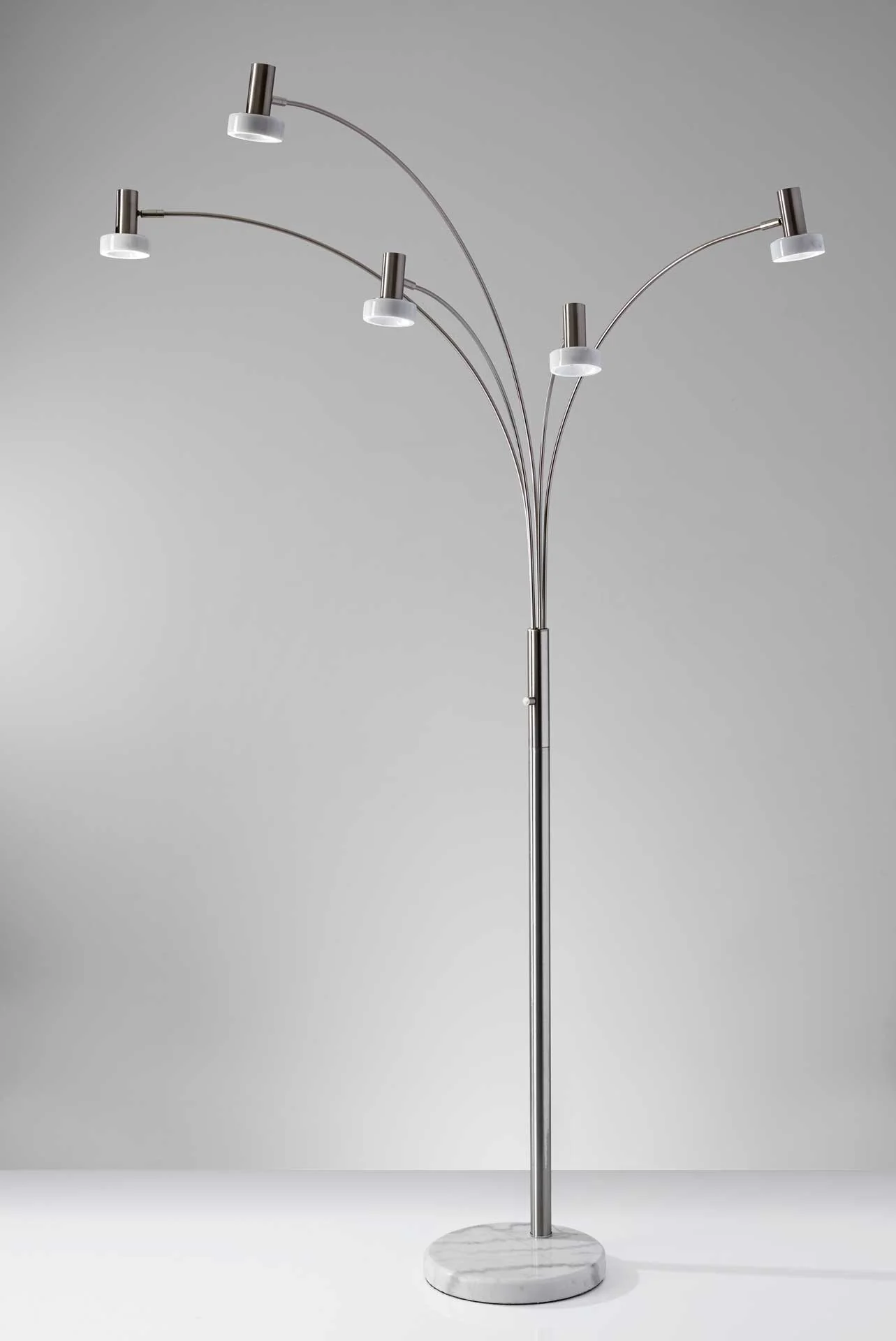 Millau LED Arc Lamp Brushed Steel - Image 2