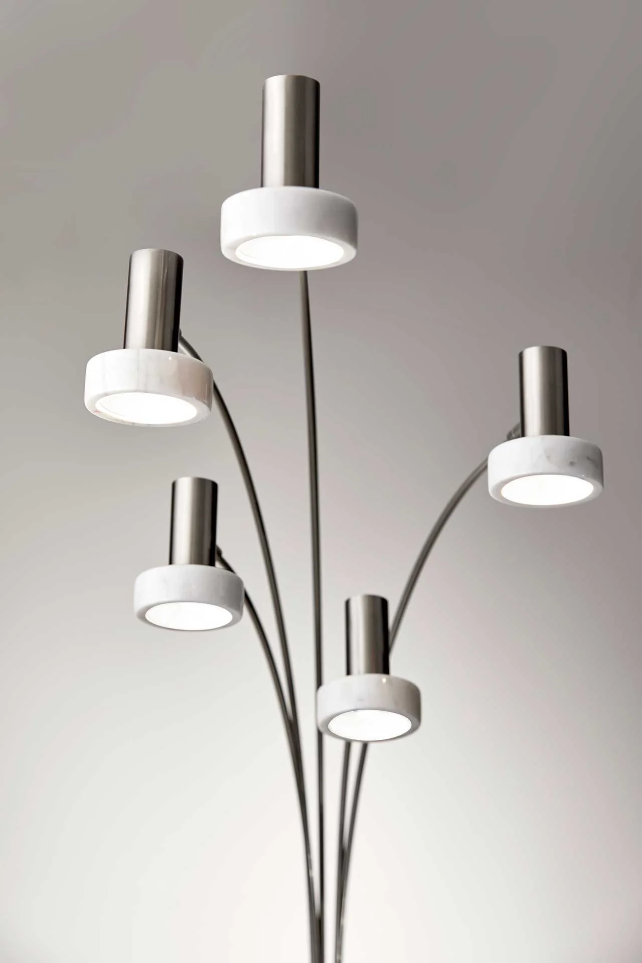 Millau LED Arc Lamp Brushed Steel - Image 3