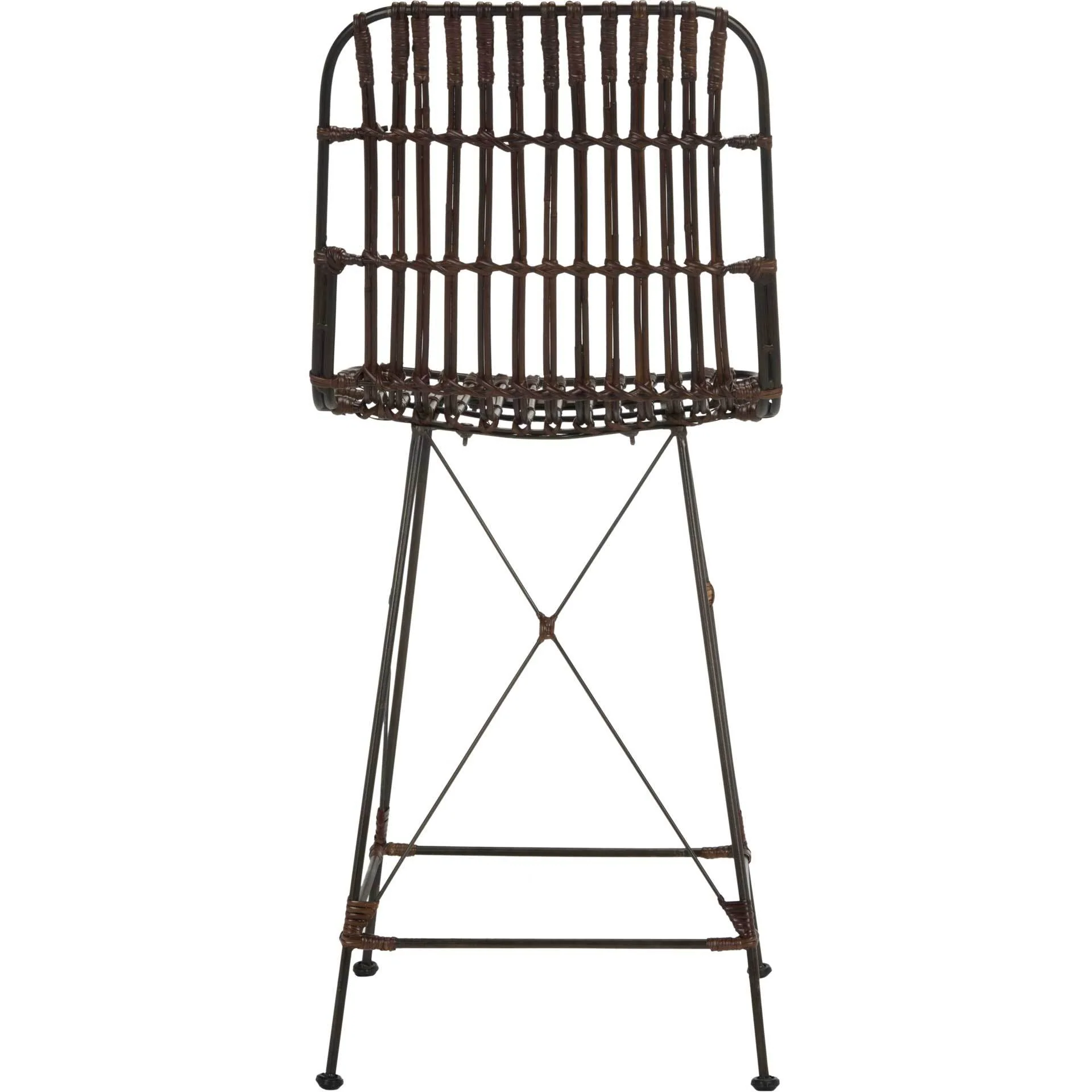 Millie Wicker Bar Stool Croco Brown (Set of 2) - Image 10